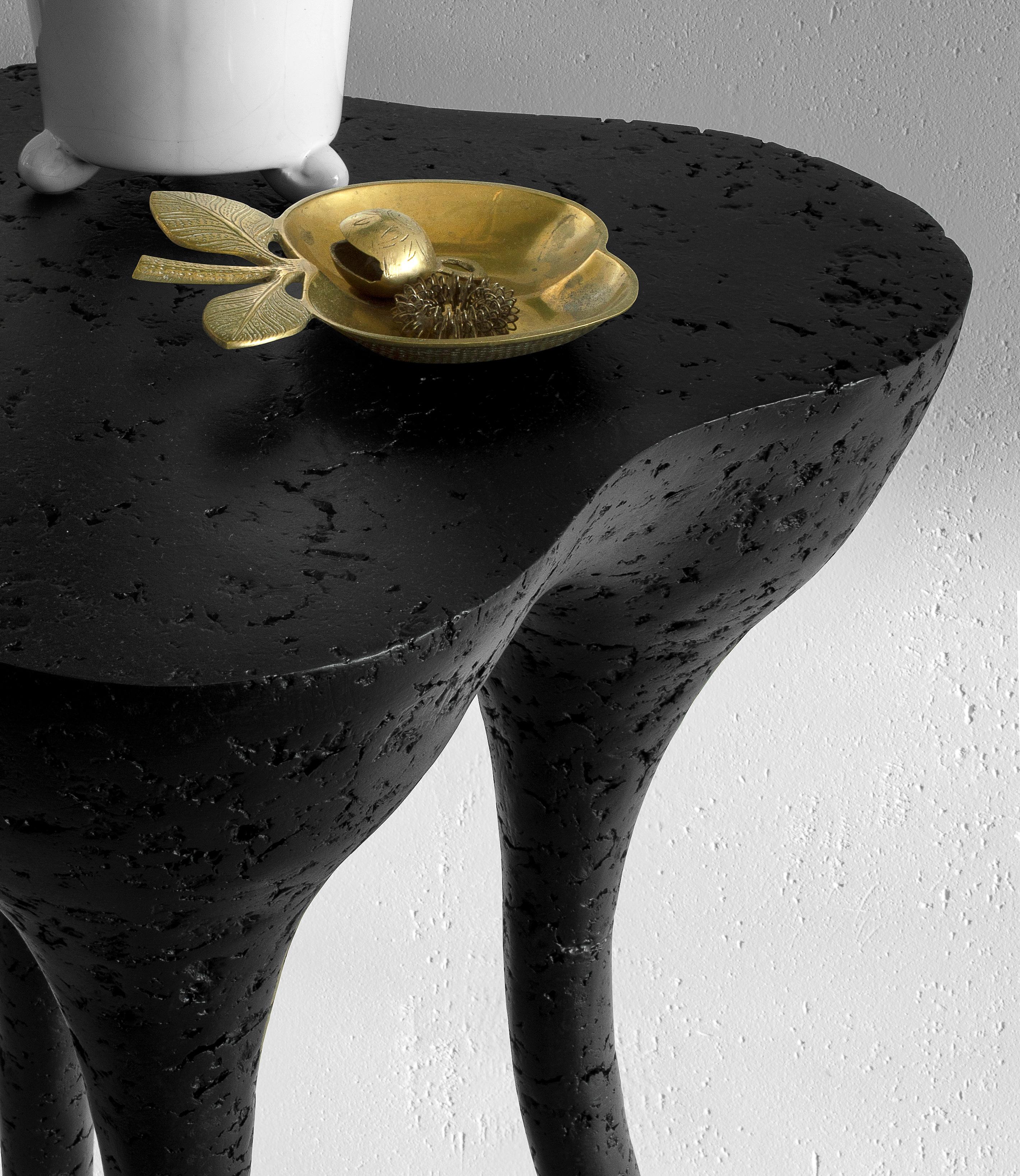 Post-Modern Tripod Black Side Table by Donatas Zukauskas For Sale