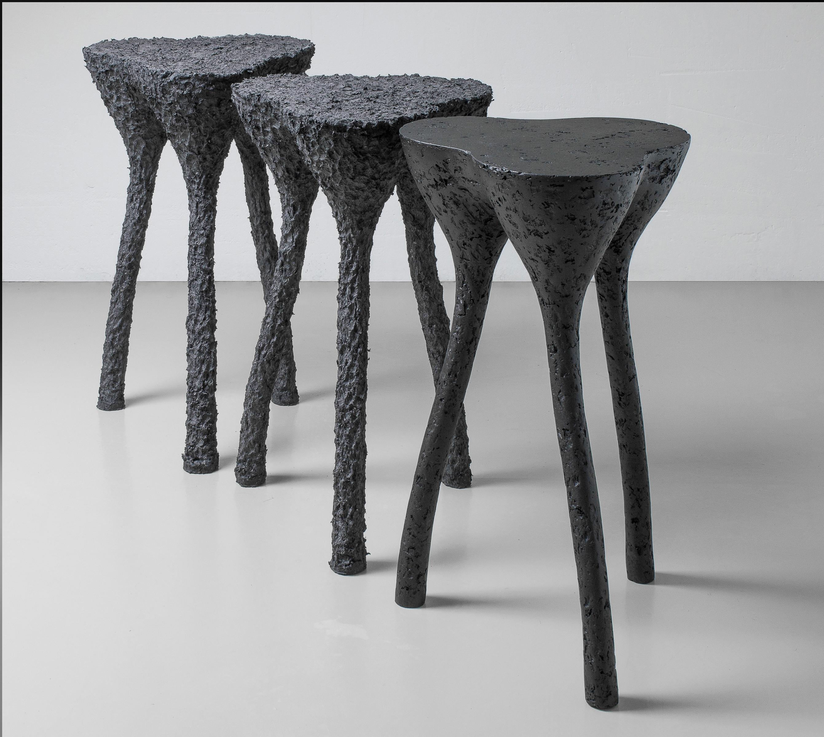 Tripod Black Side Table by Donatas Zukauskas For Sale 1