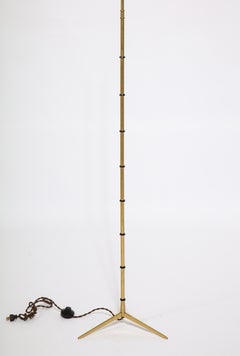 Tripod Brass Floor Lamp, France 1960's