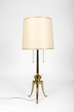 Tripod brass Maison Jansen-style table lamp