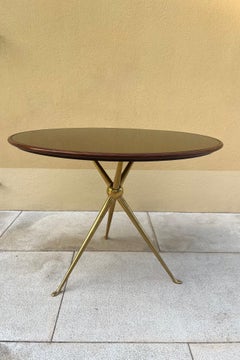 Tripod brass table, design Osvaldo Borsani,  Italy 1950's