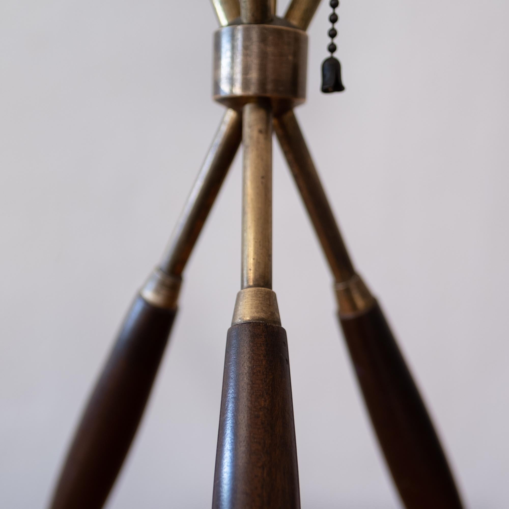 Tripod Brass Table Lamp, 1950s 1
