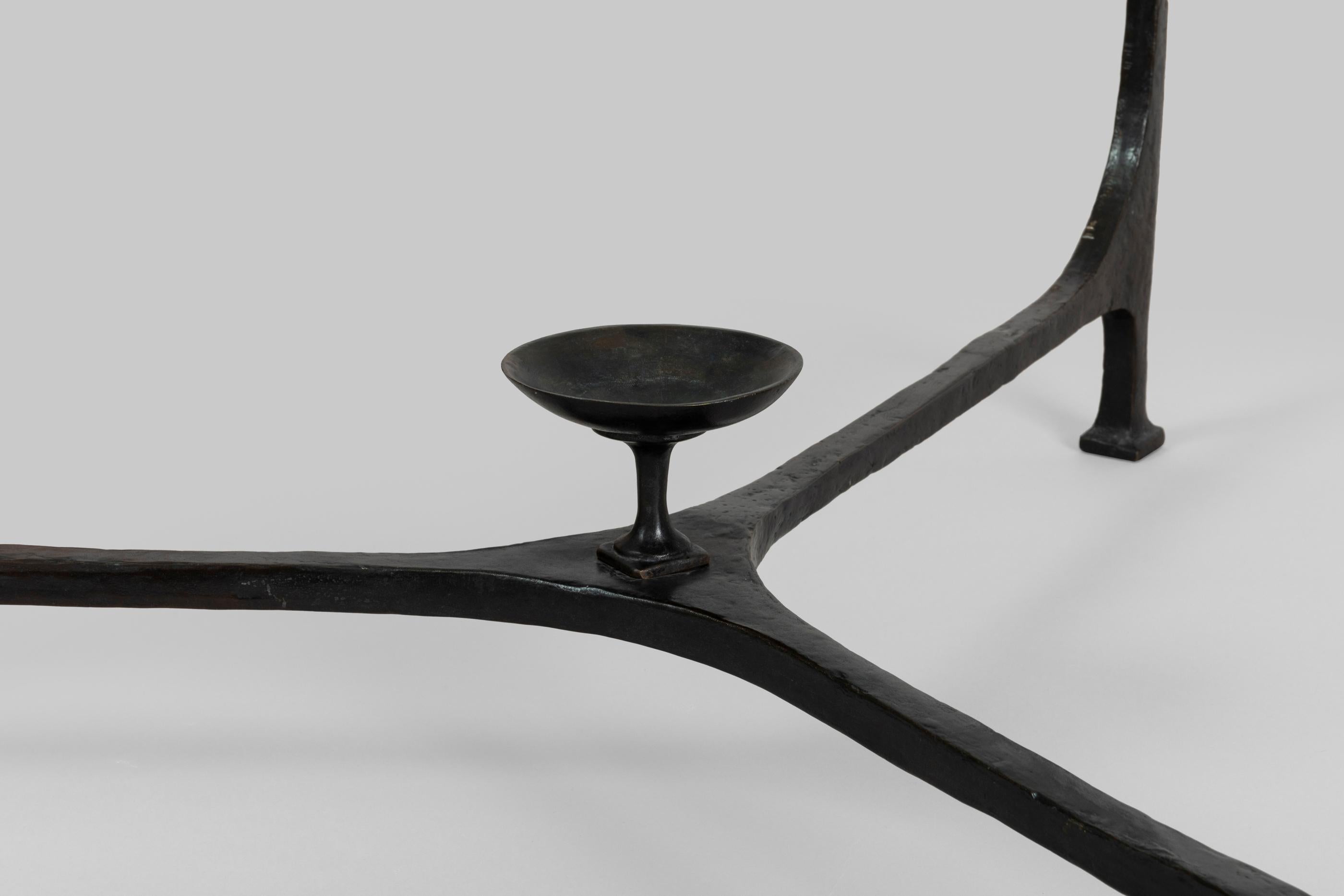 Tripod Bronze Coffee Table by André Arbus 1