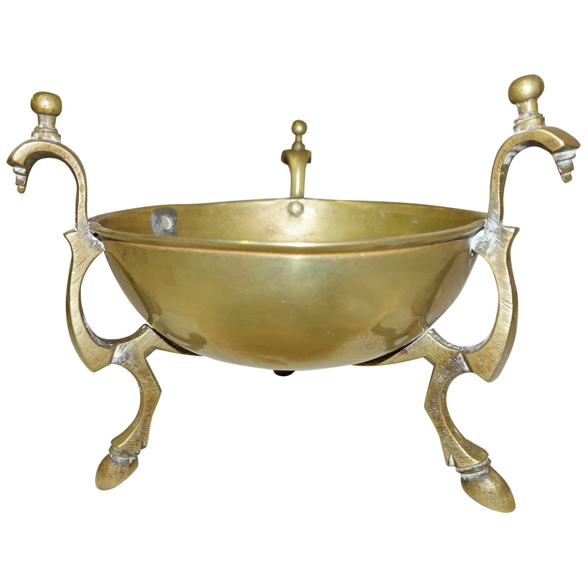 Tripod Cachepot Brass Bowl