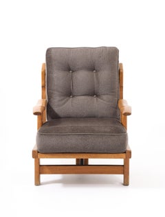 "Tripod" Chair by Guillerme and Chambron in Loro Piana "Incas", France, 1960s