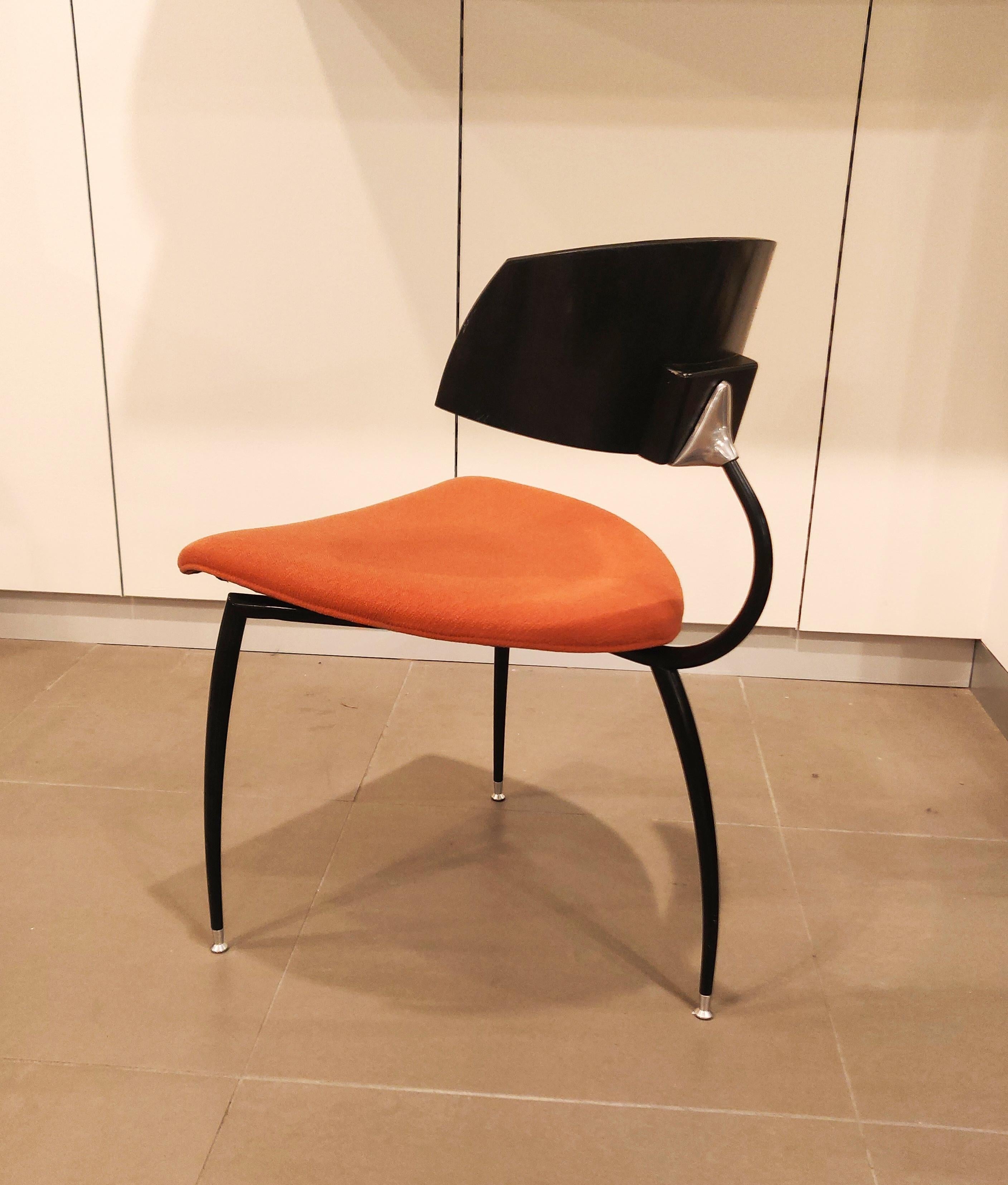Metal Tripod Chair by Lande, Dutch Design, 1980s For Sale