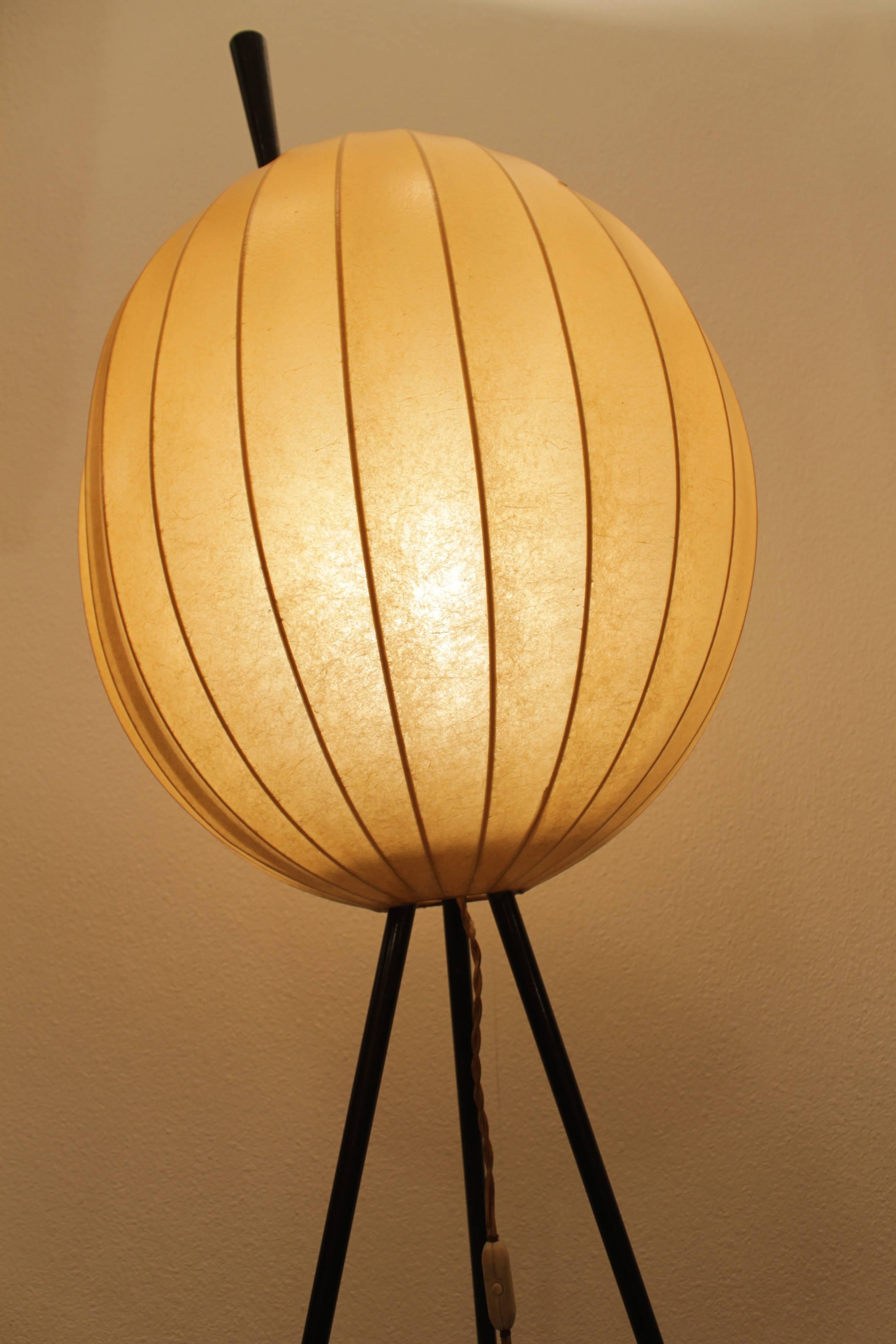 Resin Tripod Cocoon Floor Lamp