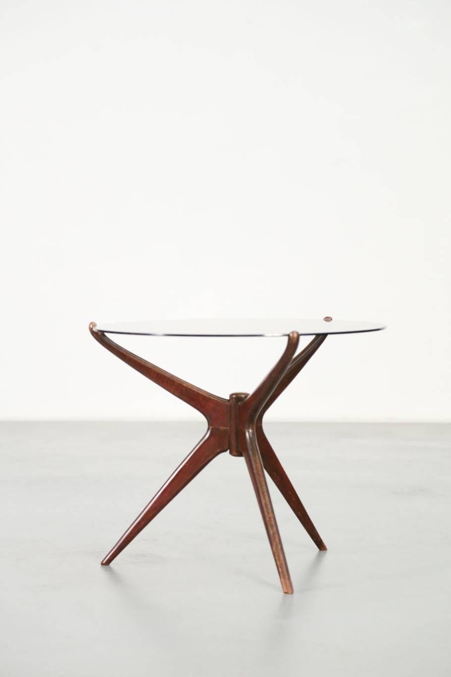 Rare spider coffee table in the style of Italian designer Gio Ponti.
