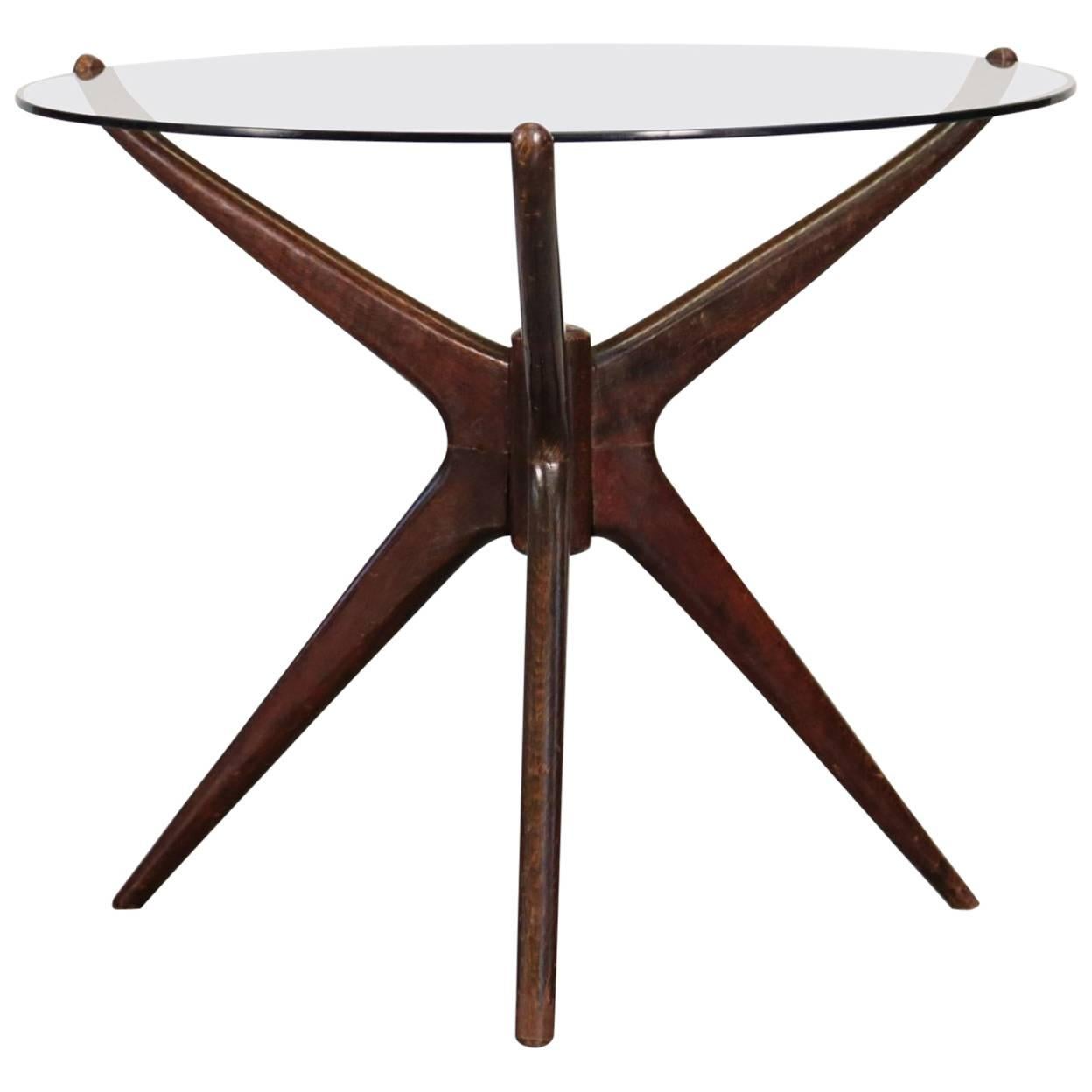 Tripod Coffee or Gueridon Table in the Style of Gio Ponti, 1960s