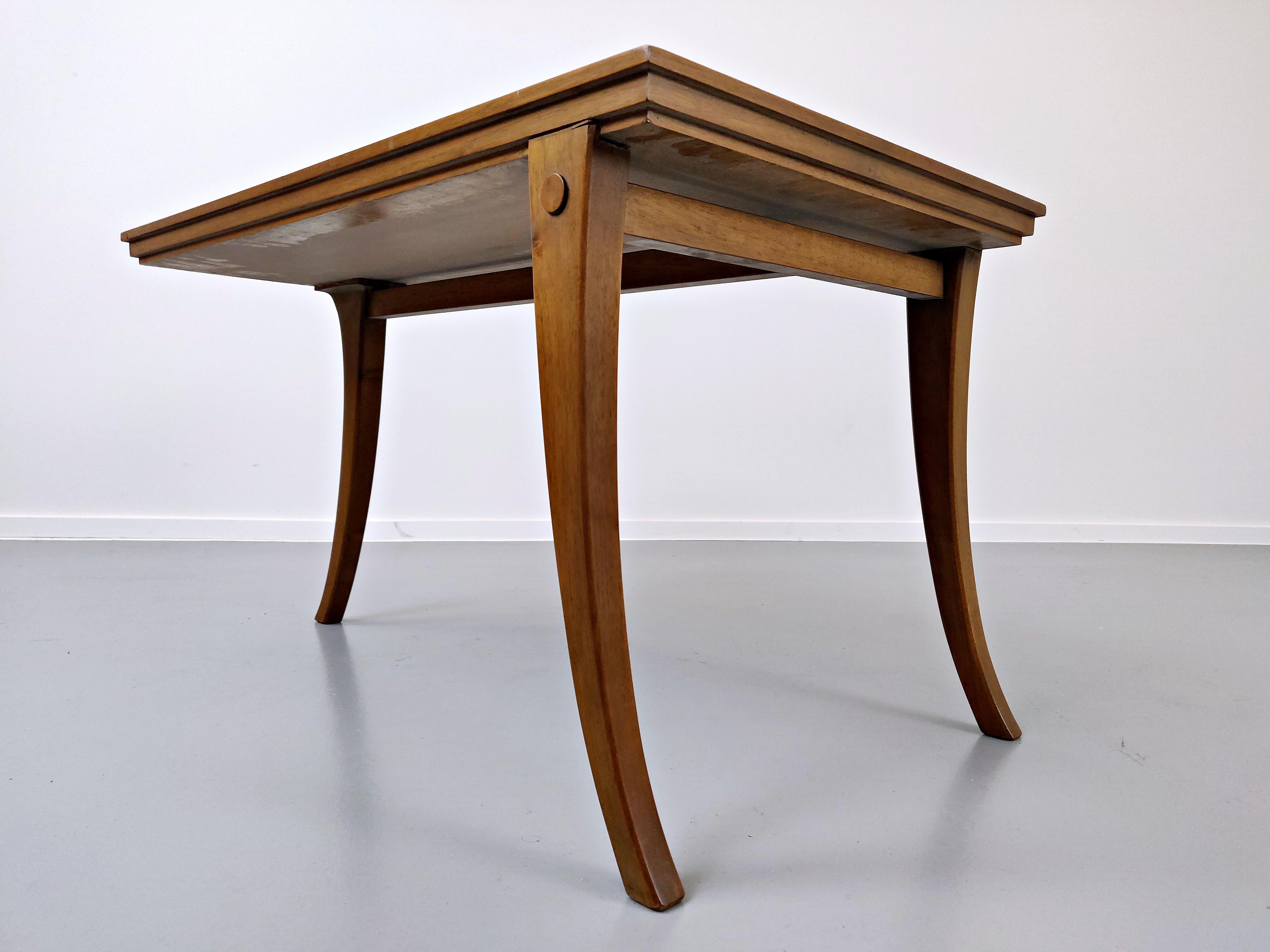 Wood Tripod Coffee Table by T.H. Robsjohn-Gibbings for Saridis