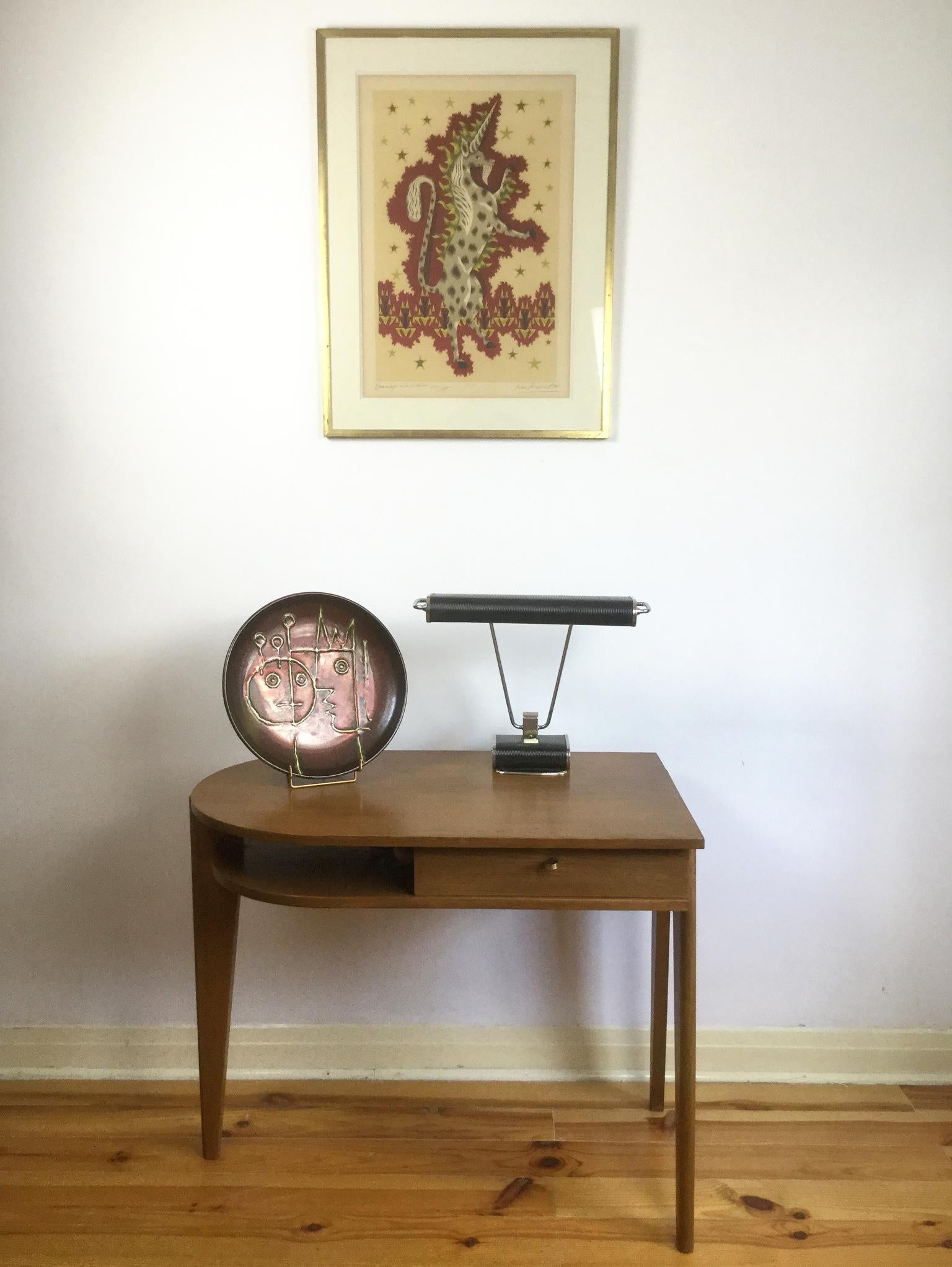 Tripod Desk Attributed to Jacques Adnet 1950s 3
