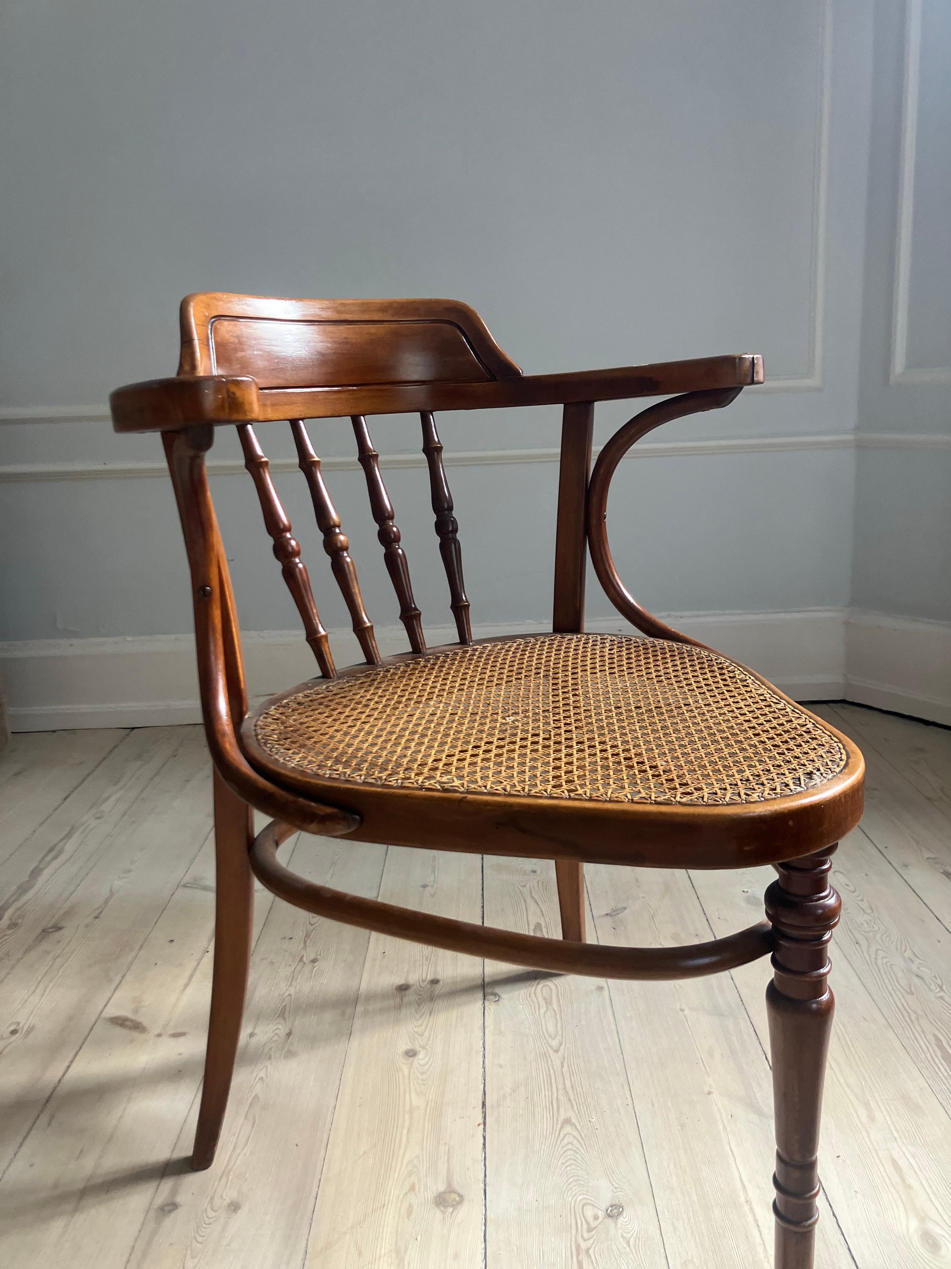 Jugendstil Tripod Desk Chair from Jacob & Josef Kohn For Sale