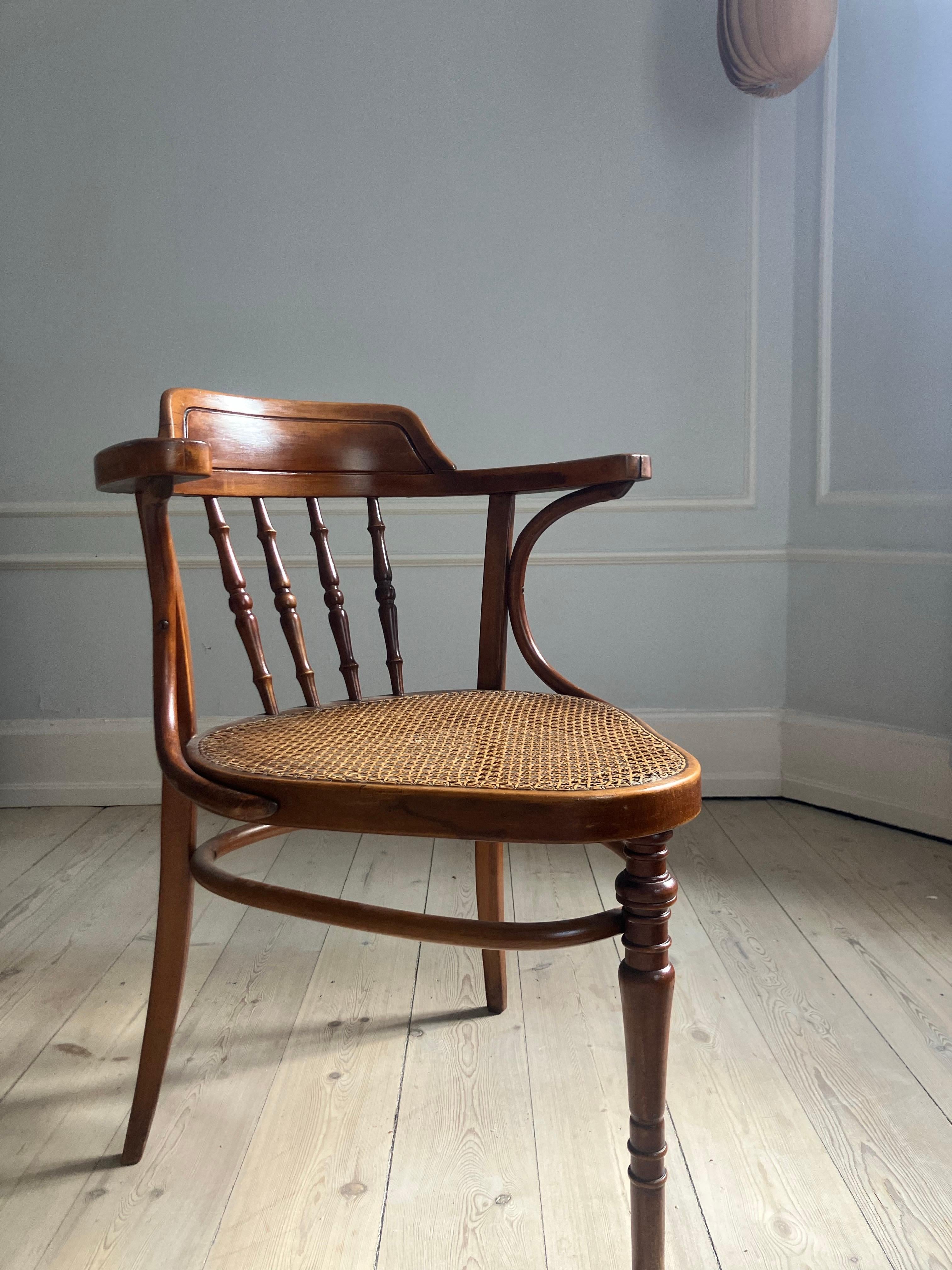 Hand-Crafted Tripod Desk Chair from Jacob & Josef Kohn For Sale