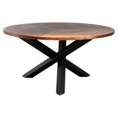 Table de salle à manger à trois pieds en wengé, par Gerard Geytenbeek, Pays-Bas, 1960