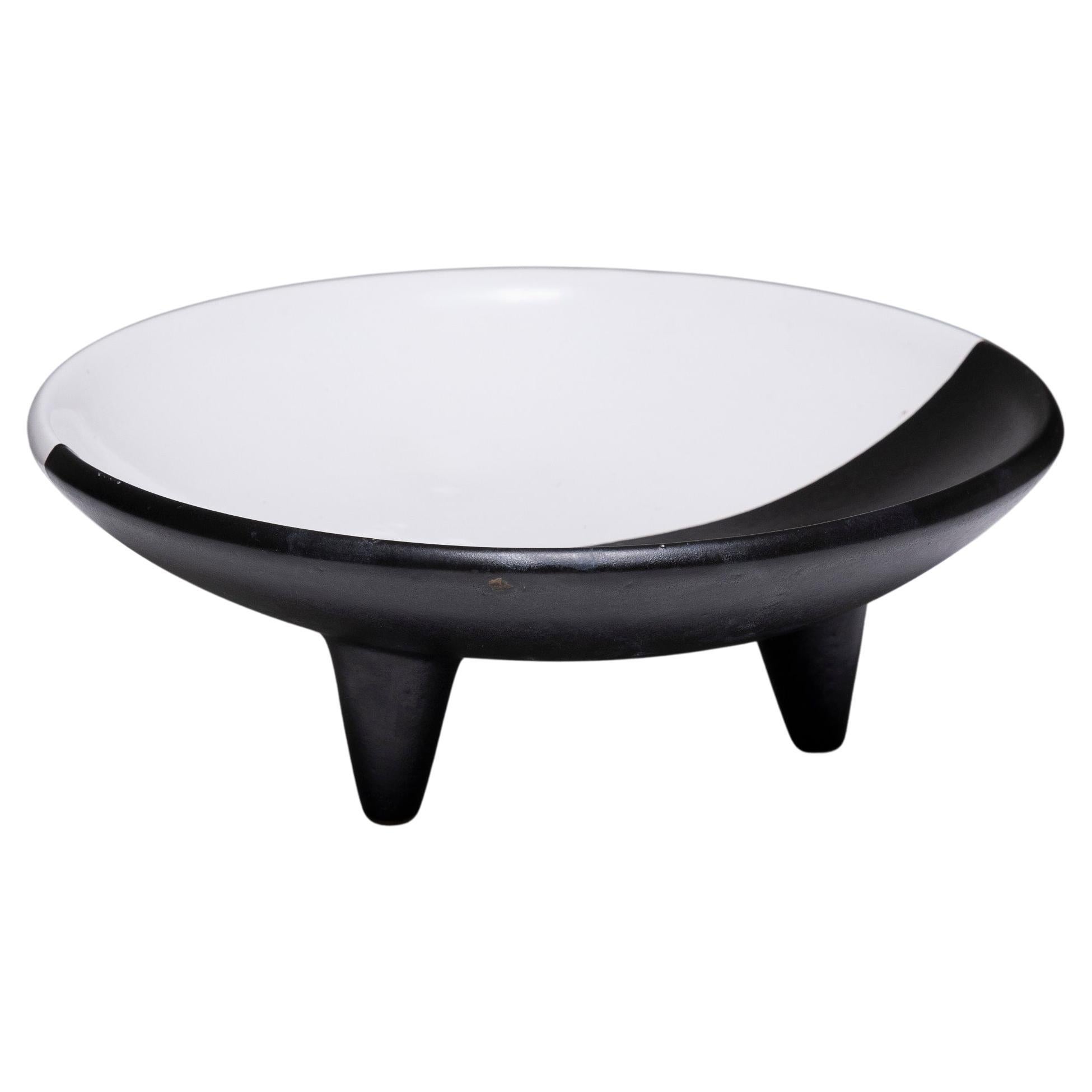 Tripod Earthenware Bowl, Vallauris, 1970s