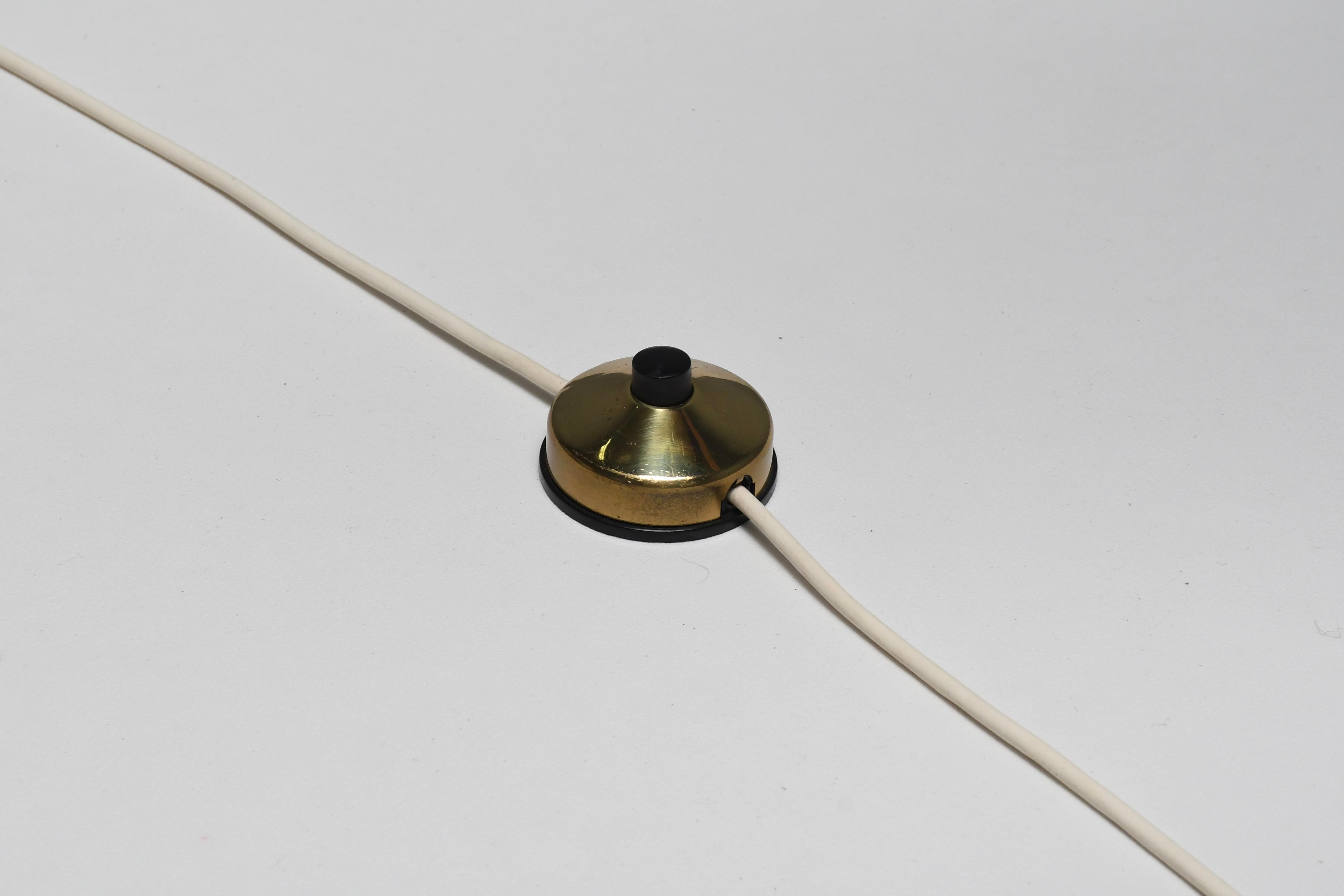 Tripod Floor Lamp by Fog & Mørup made of Teak and Brass, Denmark 1960s For Sale 5
