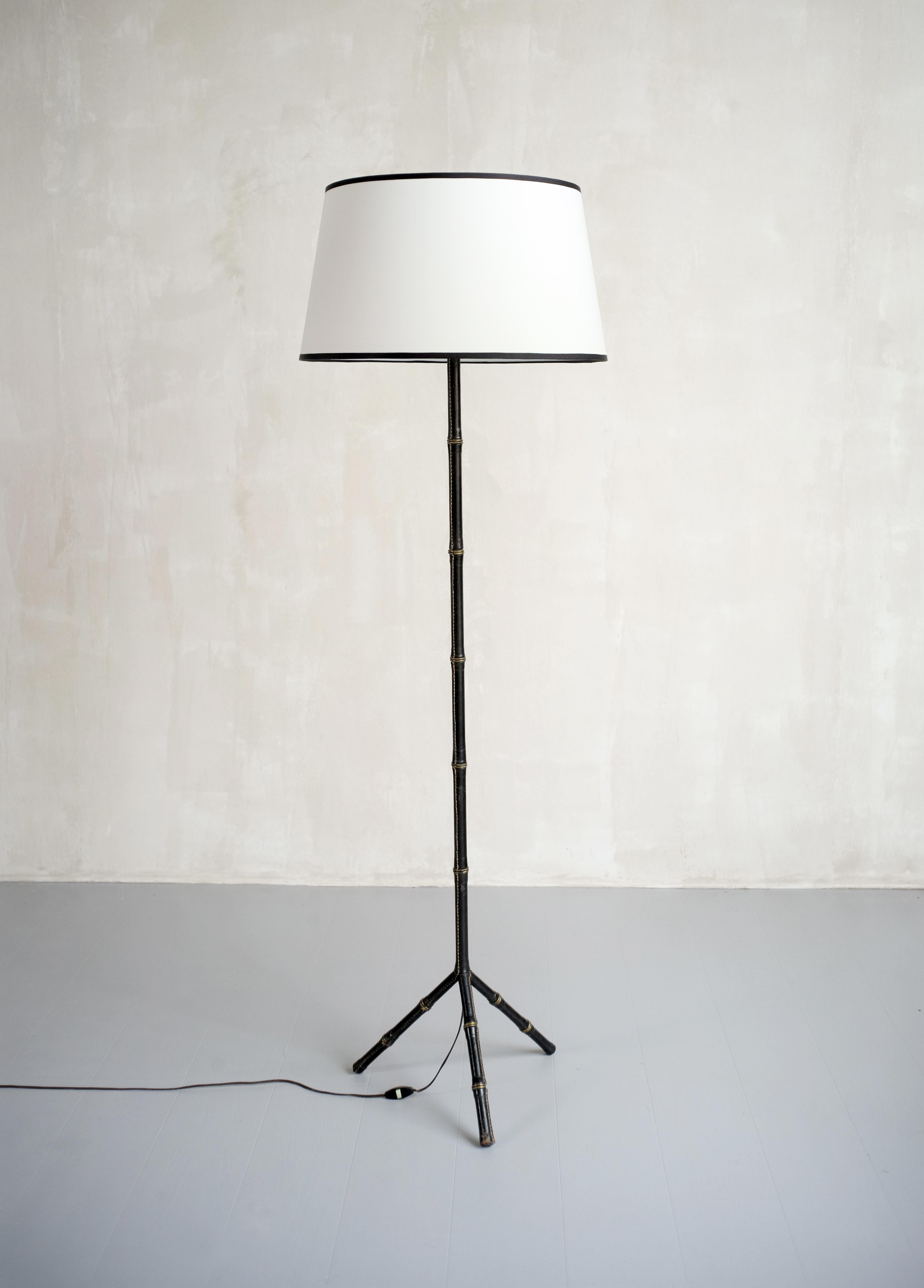 Tripod Floor Lamp by Jacques Adnet, France 1950 In Good Condition In Catonvielle, FR