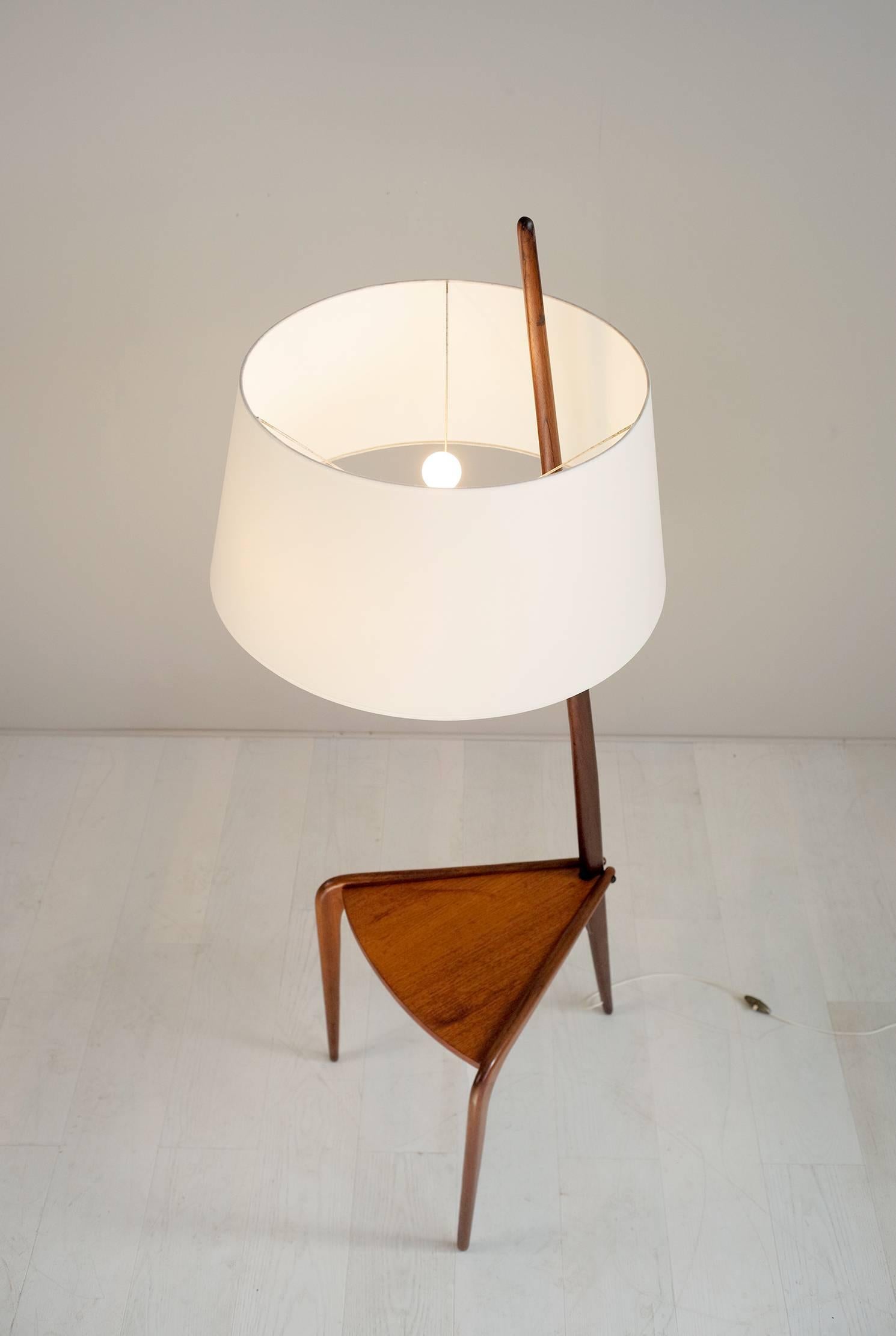 Tripod Floor Lamp by Jean Rispal, France, 1950 2