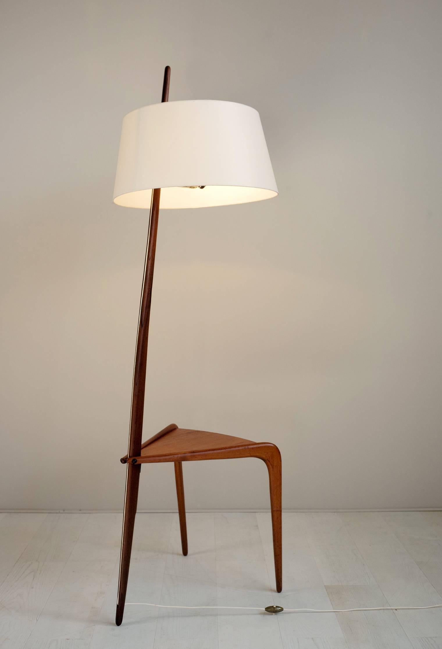 Tripod Floor Lamp by Jean Rispal, France, 1950 3