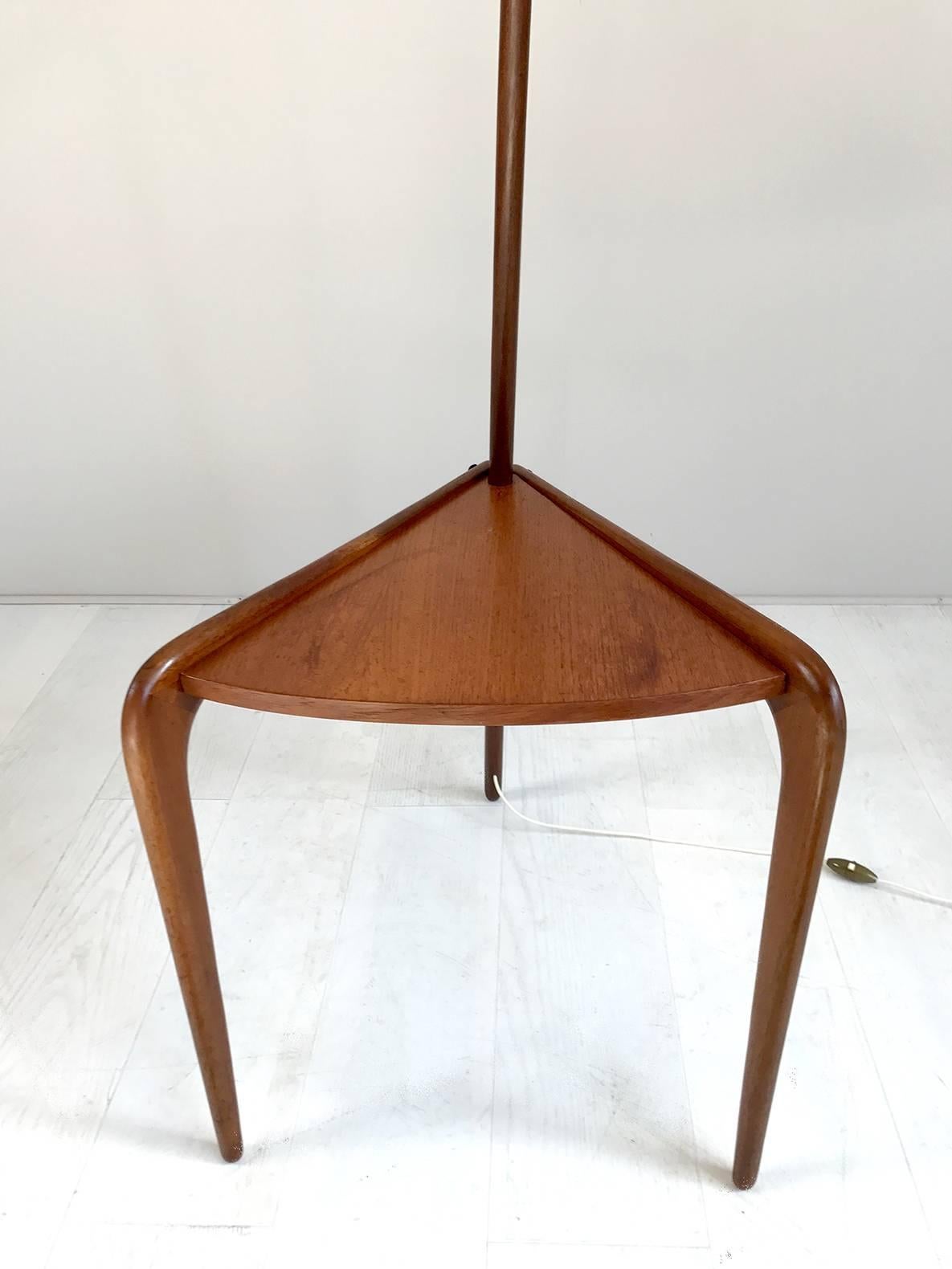 Tripod Floor Lamp by Jean Rispal, France, 1950 In Excellent Condition In Catonvielle, FR