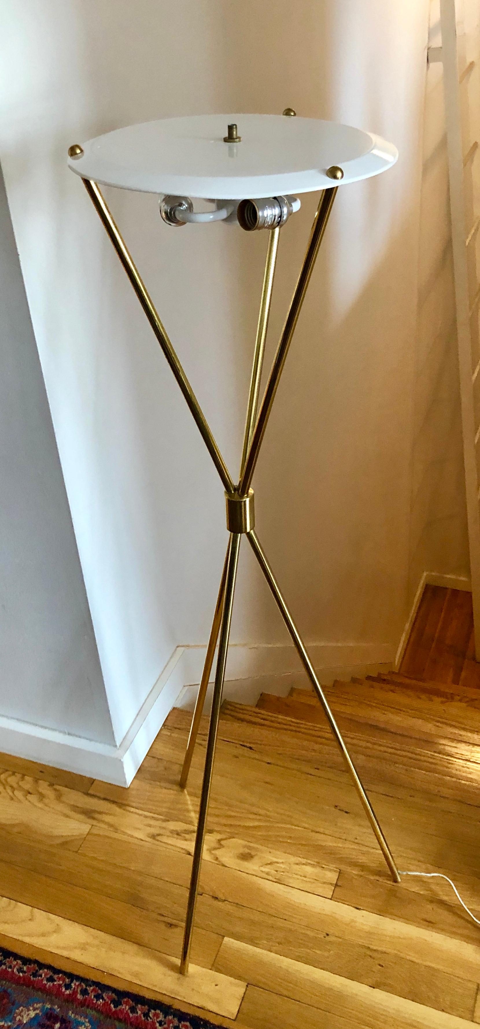 Mid-20th Century Tripod Floor Lamp by T.H. Robsjohn-Gibbings for Hansen Lighting For Sale