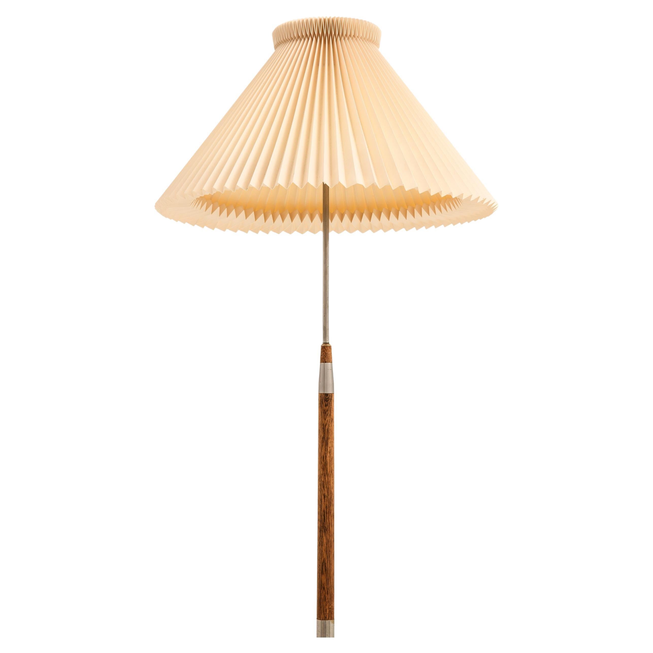 Tripod Floor Lamp in Rosewood and Steel Attributed to Jo Hammerborg, 1960's
