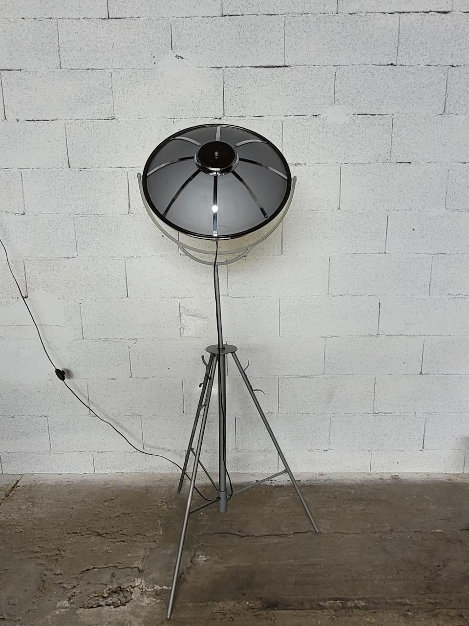 Tripod Floor Lamp Style Mariano Fortuny, 1990 In Good Condition In Saint Rémy de Provence, FR