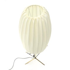 Tripod Floor Lamp with Fabric Shade, 1950s