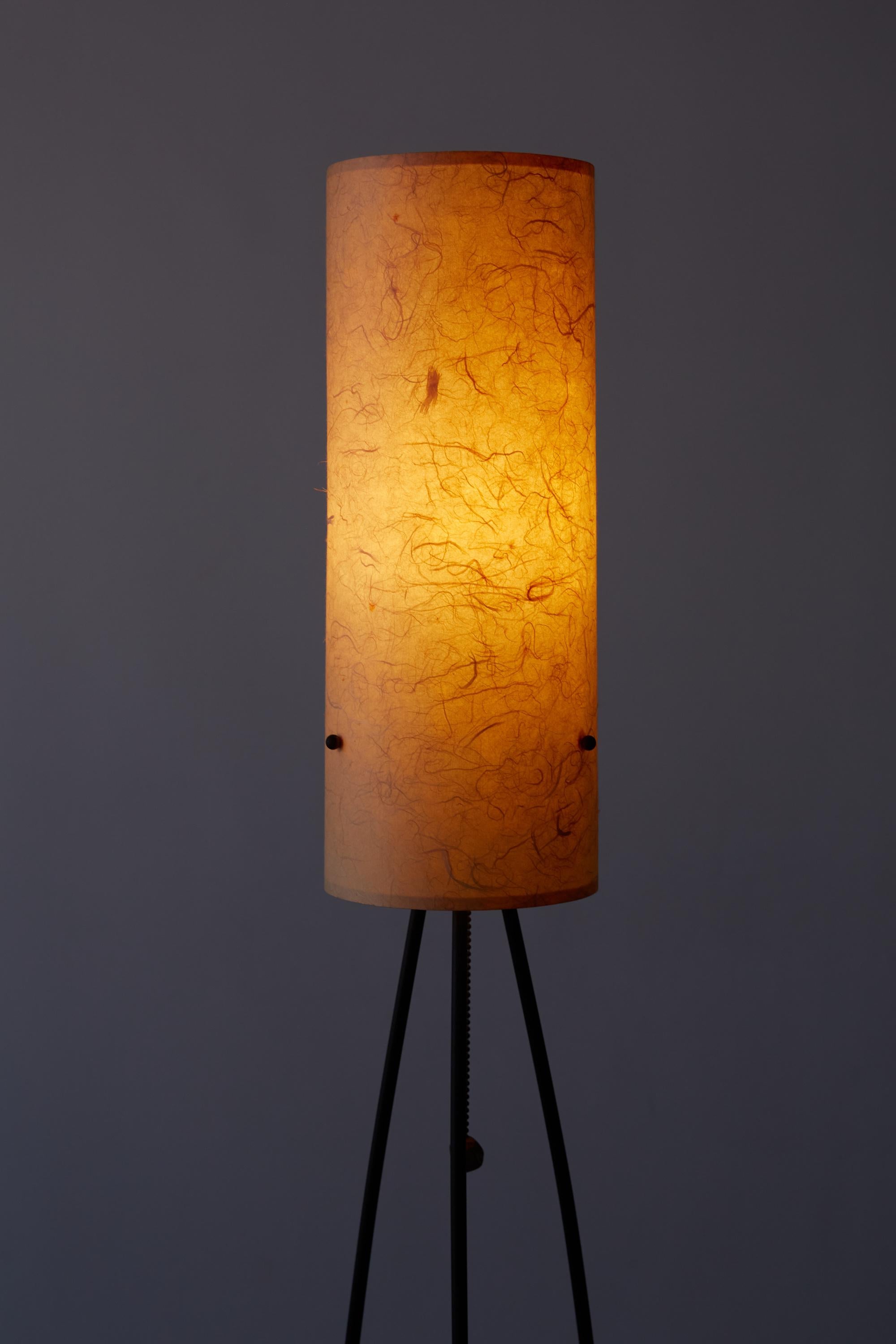 Tripod Floor Lamp with Paper Shade 2