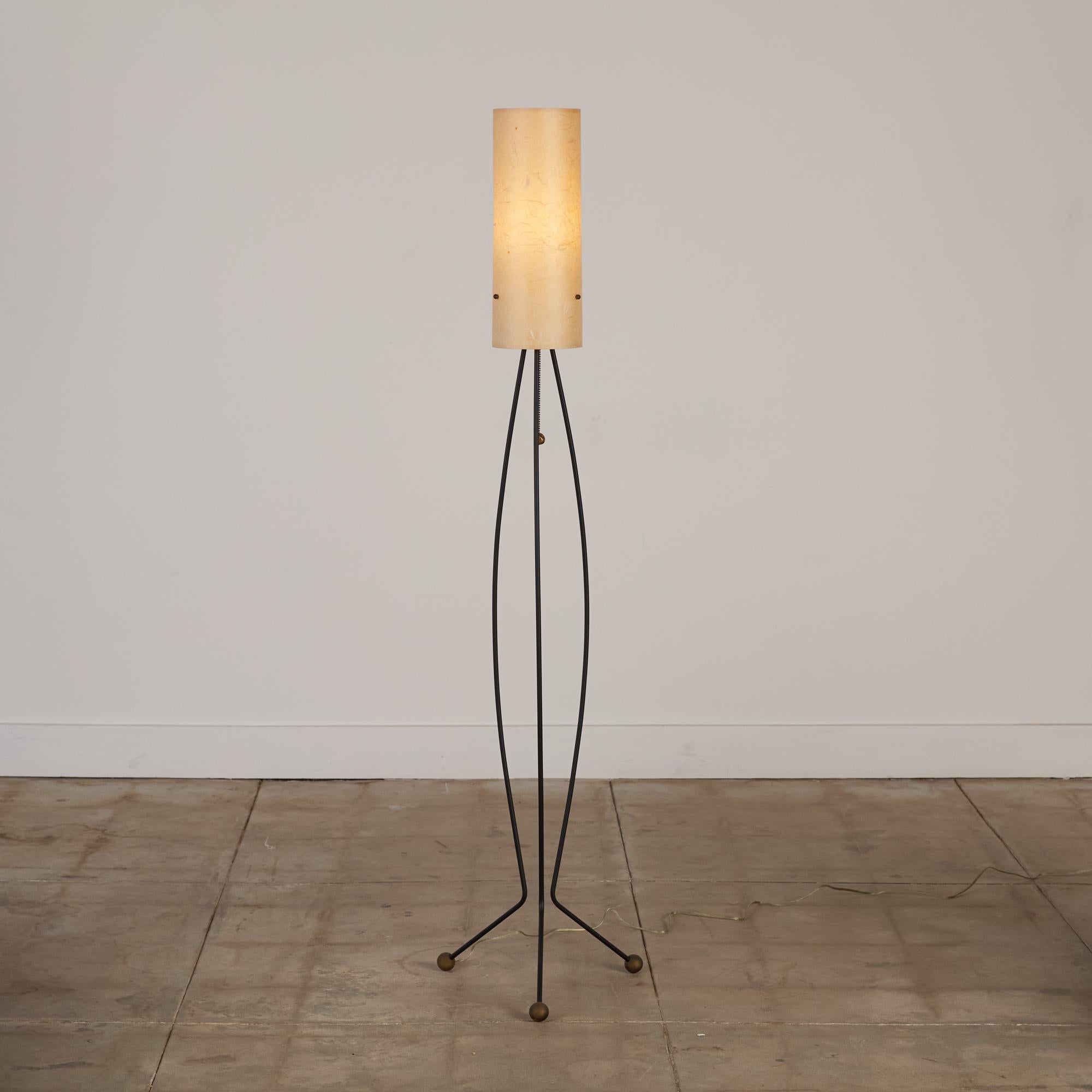 American Tripod Floor Lamp with Paper Shade
