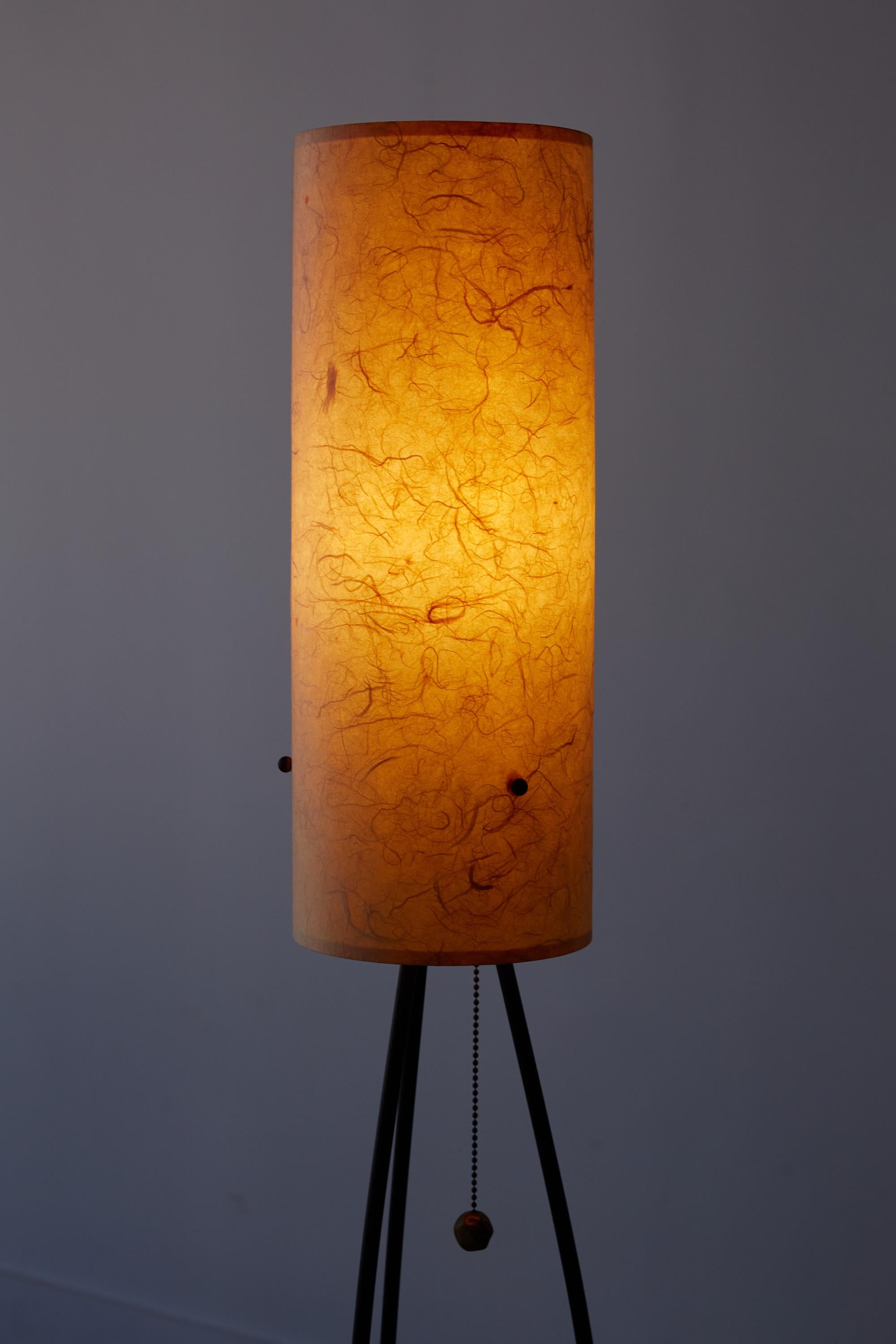 Tripod Floor Lamp with Paper Shade 1