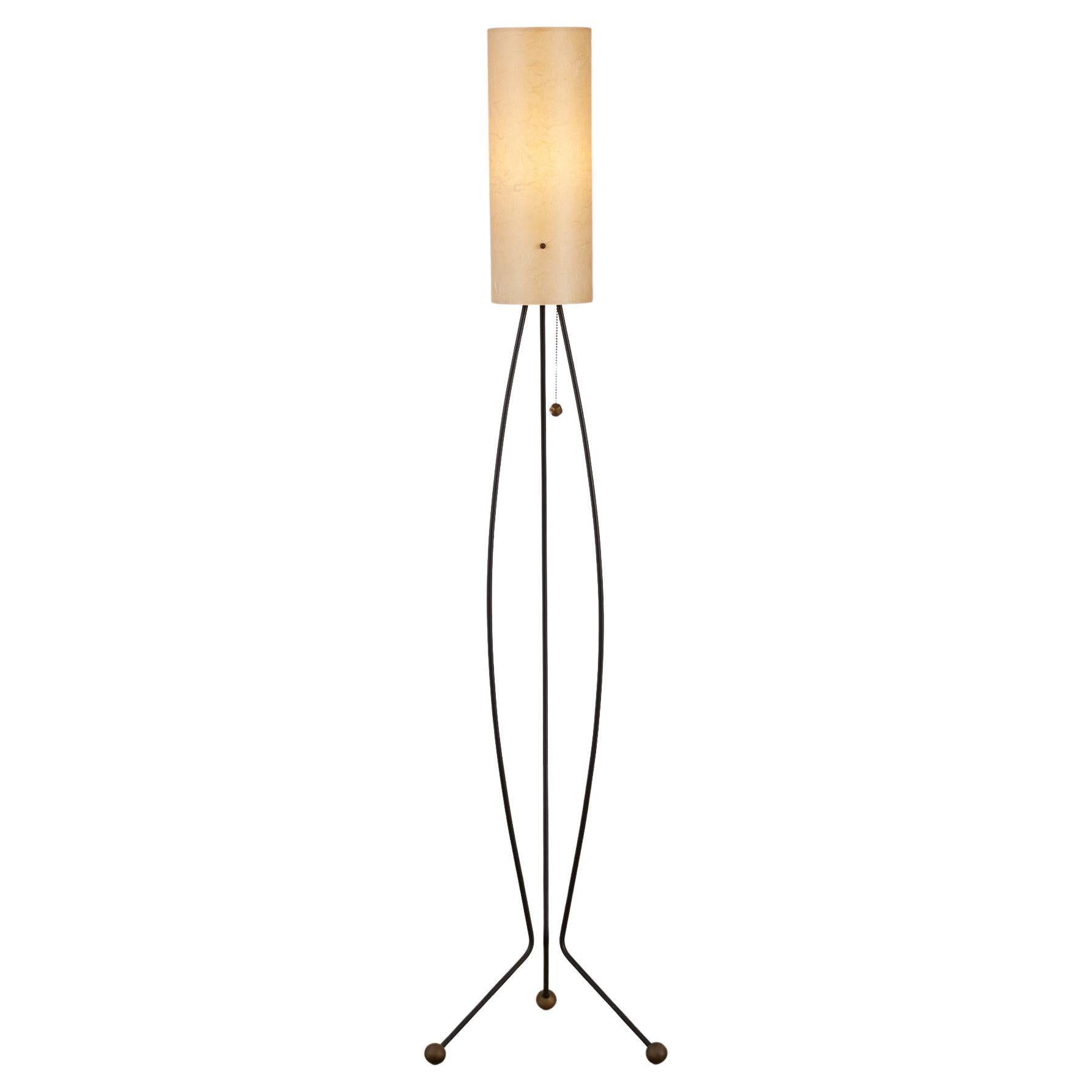 Tripod Floor Lamp with Paper Shade