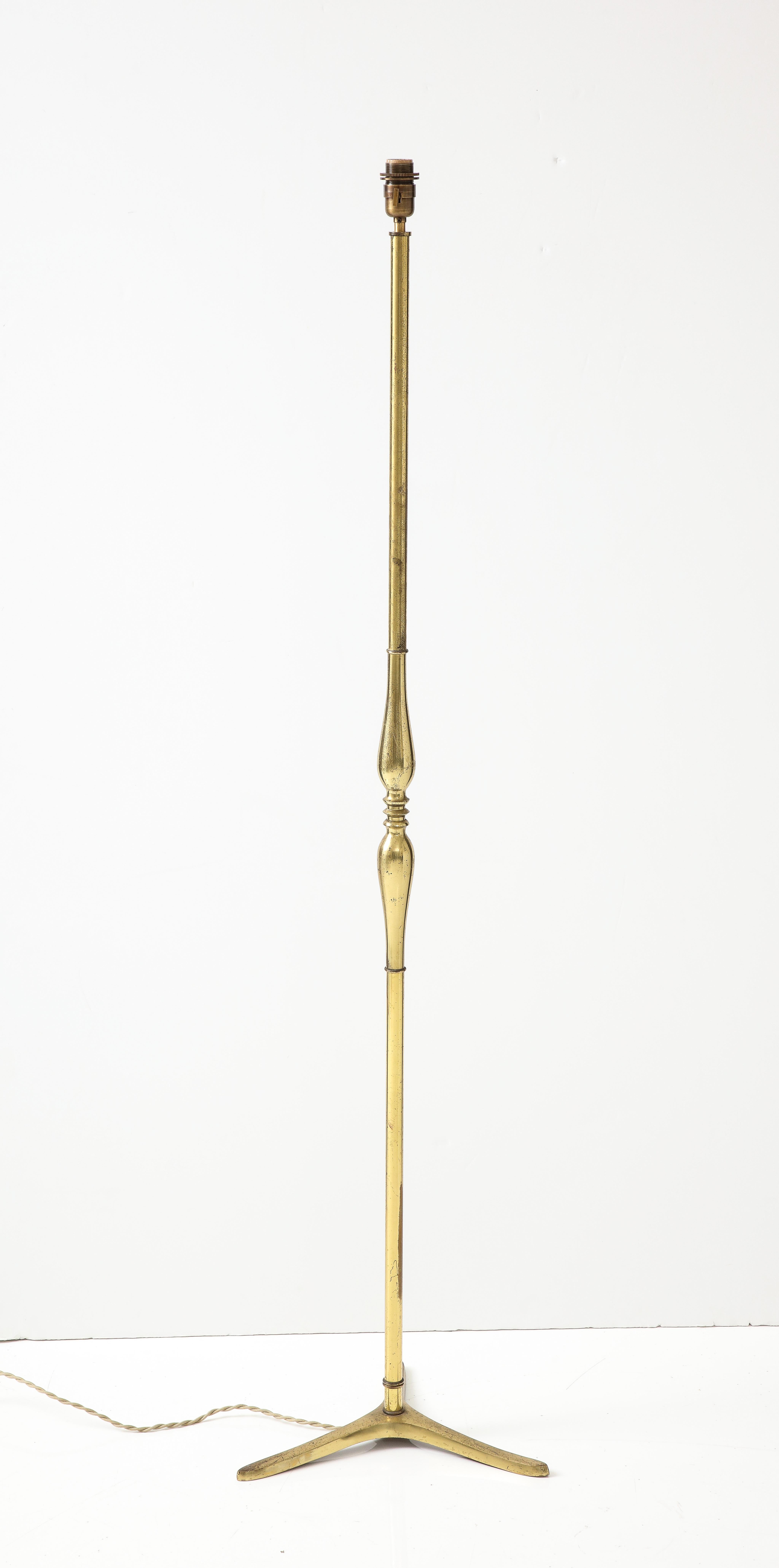 Lampadaire tripode en bronze doré att. Riccardo Scarpa - Italie - Années 1950 État moyen - En vente à New York, NY