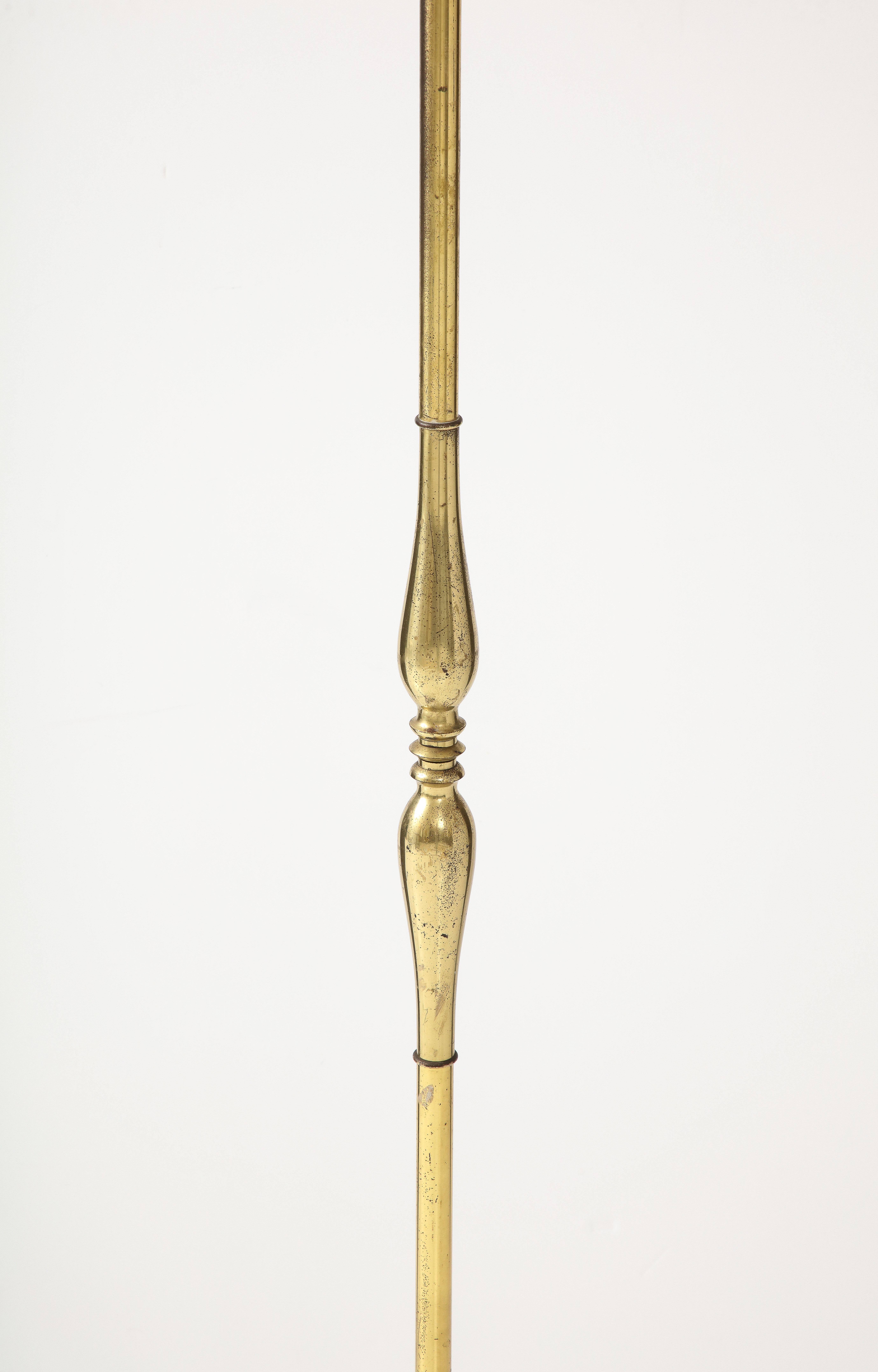 Lampadaire tripode en bronze doré att. Riccardo Scarpa - Italie - Années 1950 en vente 1