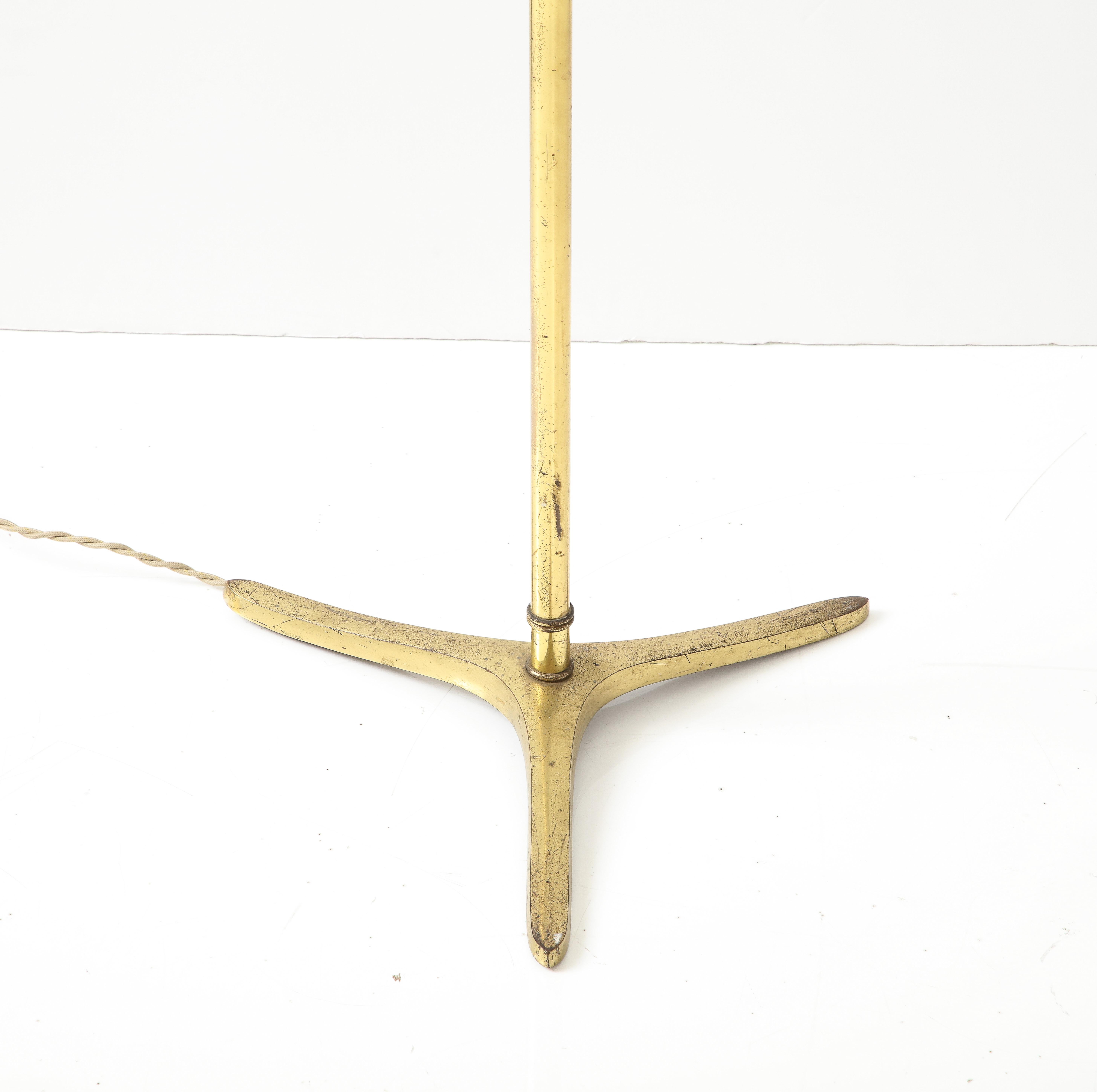 Lampadaire tripode en bronze doré att. Riccardo Scarpa - Italie - Années 1950 en vente 2