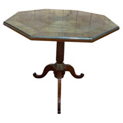 Tripod gueridon carved top