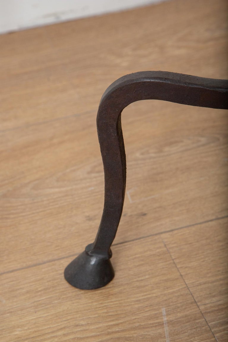 Iron Tripod Hand Forged Hoof Feet Side Tables, in Stock