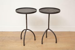 Tripod Hand Forged Side or Drinks Tables, in Stock