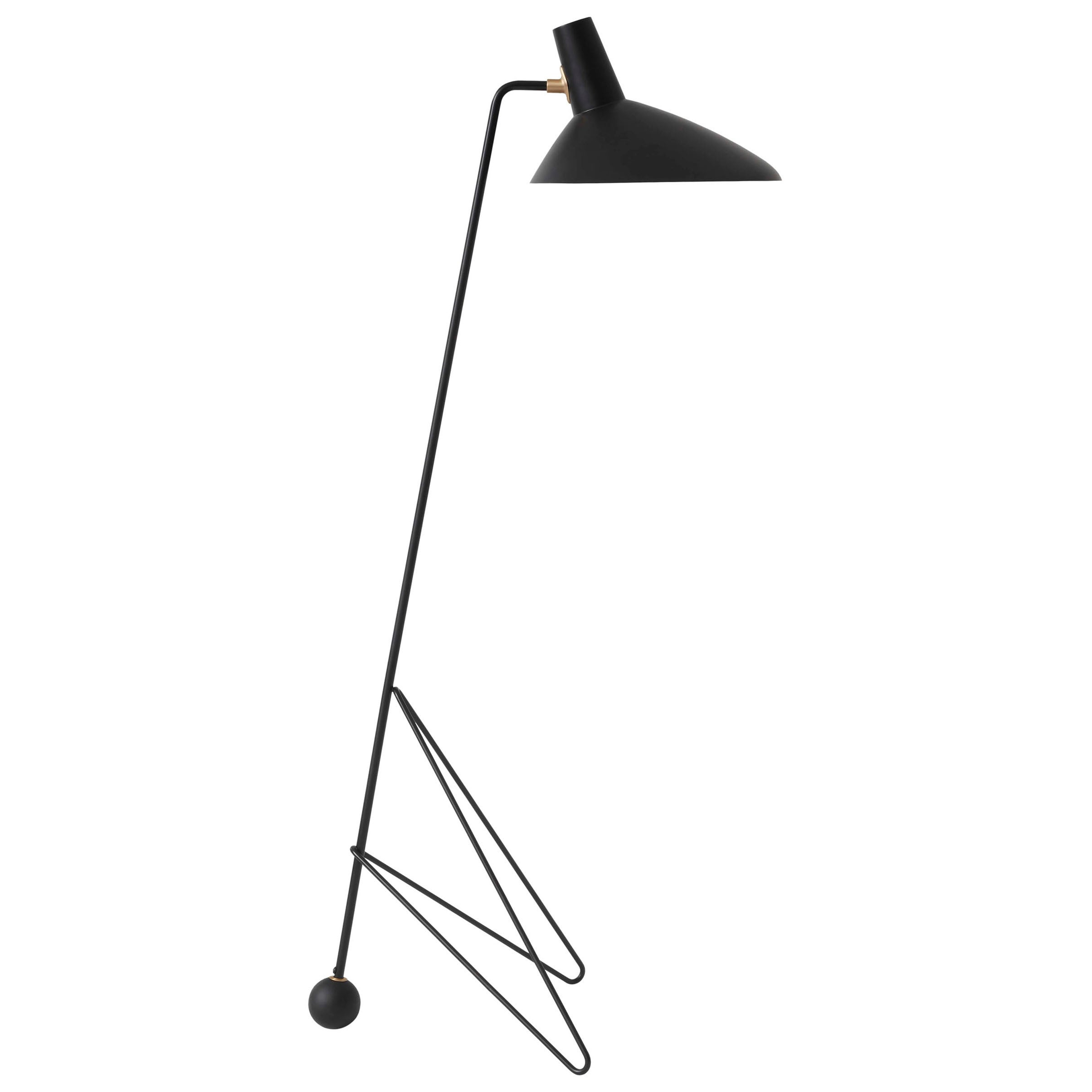 Tripod HM8 Stehleuchte, Mattschwarz von Hvidt & Mølgaard für &Tradition