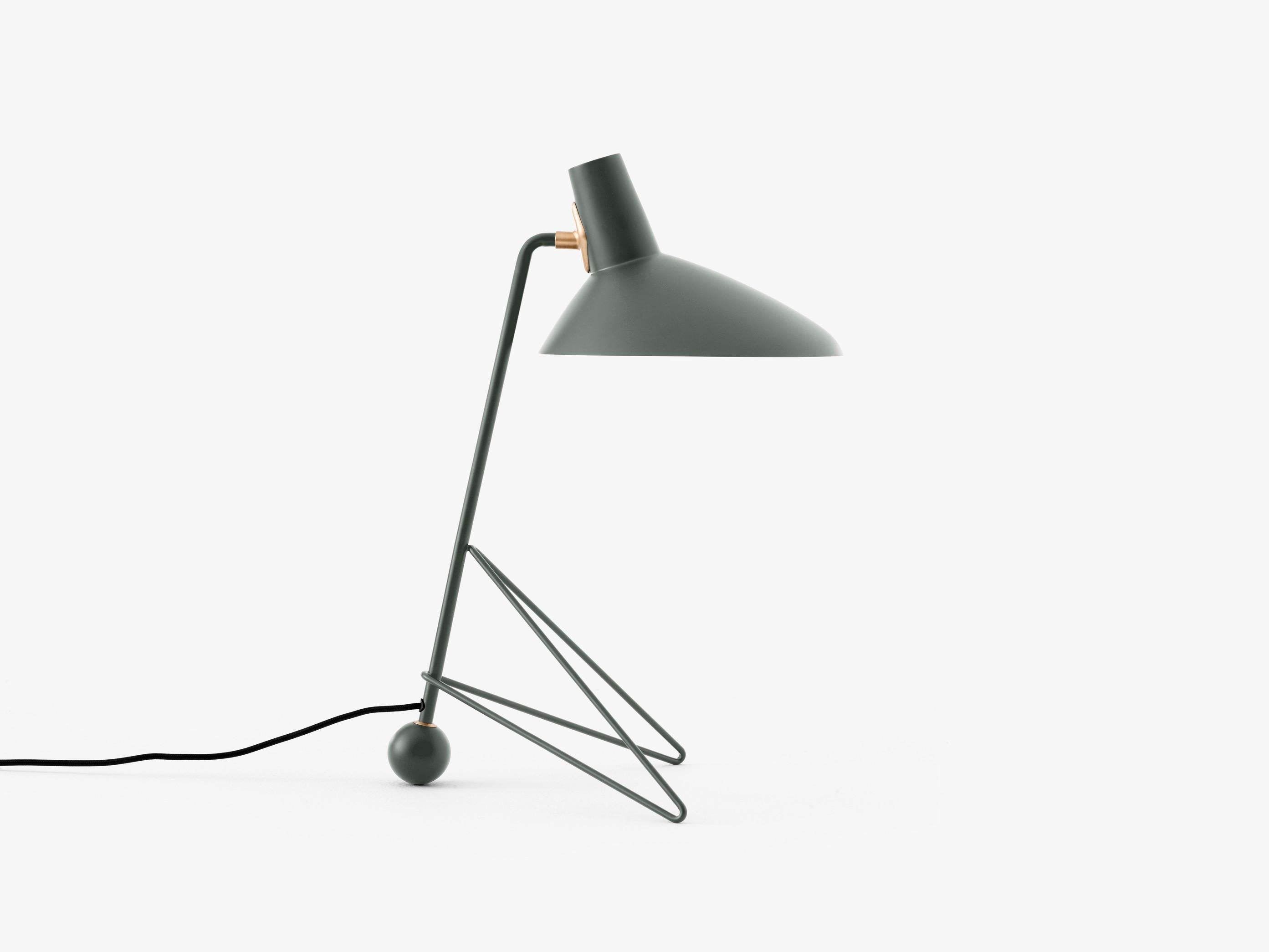 Scandinavian Modern Tripod HM9 Table Lamp, Moss by Hvidt & Mølgaard for &Tradition