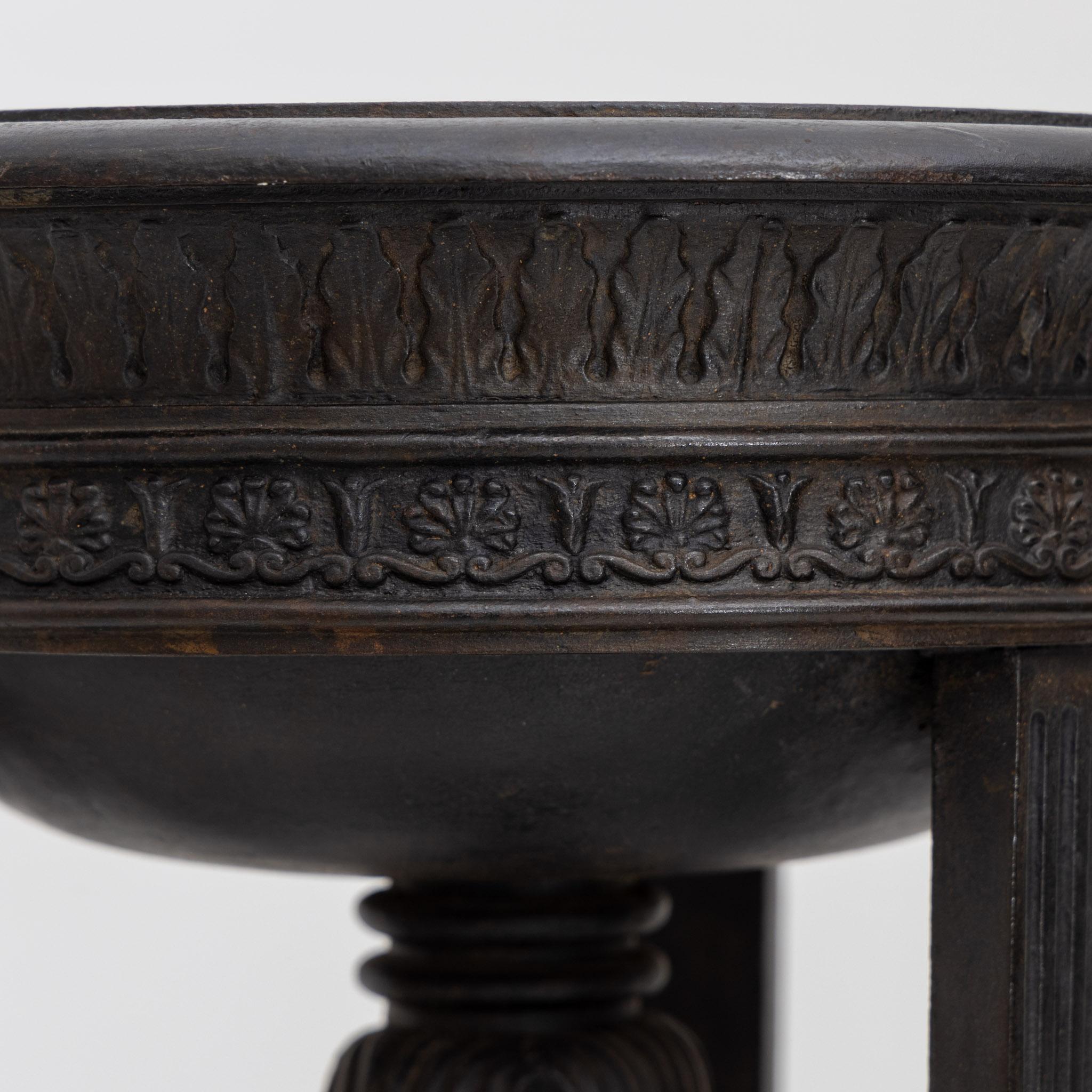 Cast Tripod Jardinière by the Royal Iron Foundry (Berlin) or Gleiwitz, circa 1820  For Sale