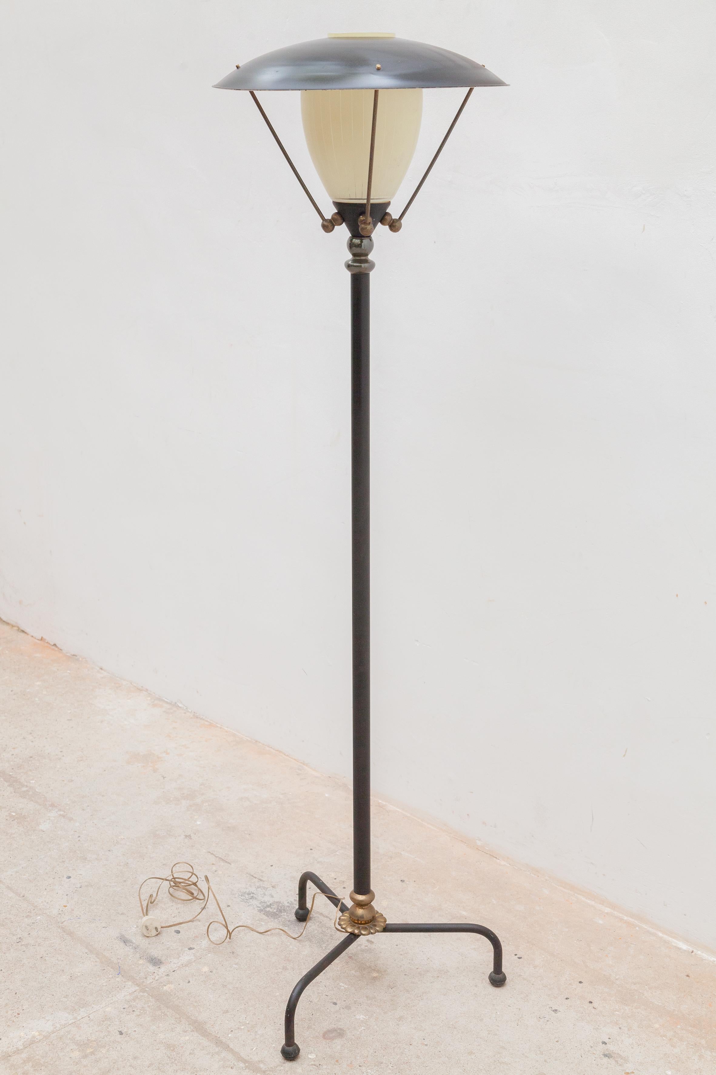Belgian Tripod Lantern Floor Lamp, 1950s Belgium