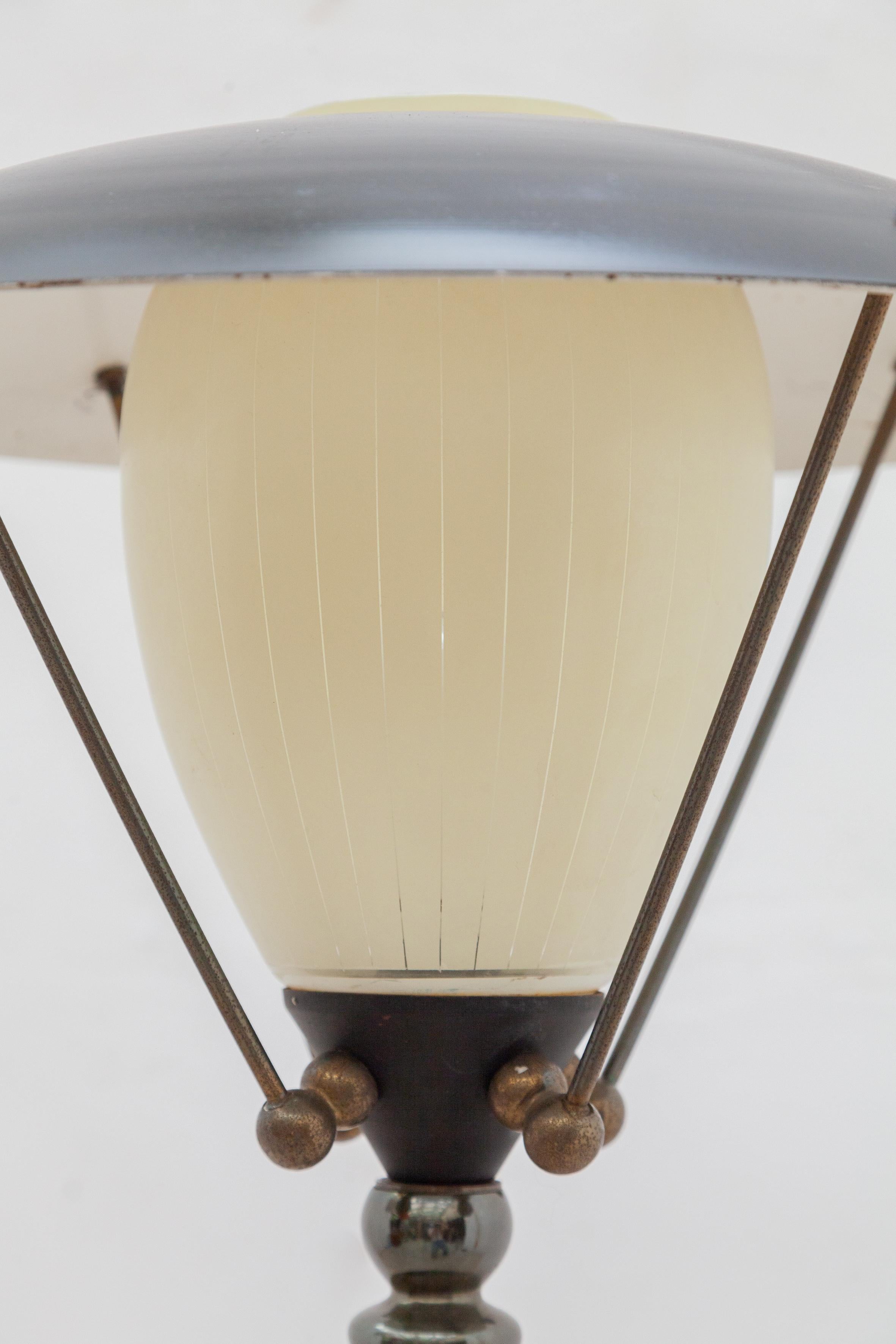Metal Tripod Lantern Floor Lamp, 1950s Belgium