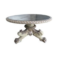 Tripod Lion Paw Table Base with Mirrored Top by MLA