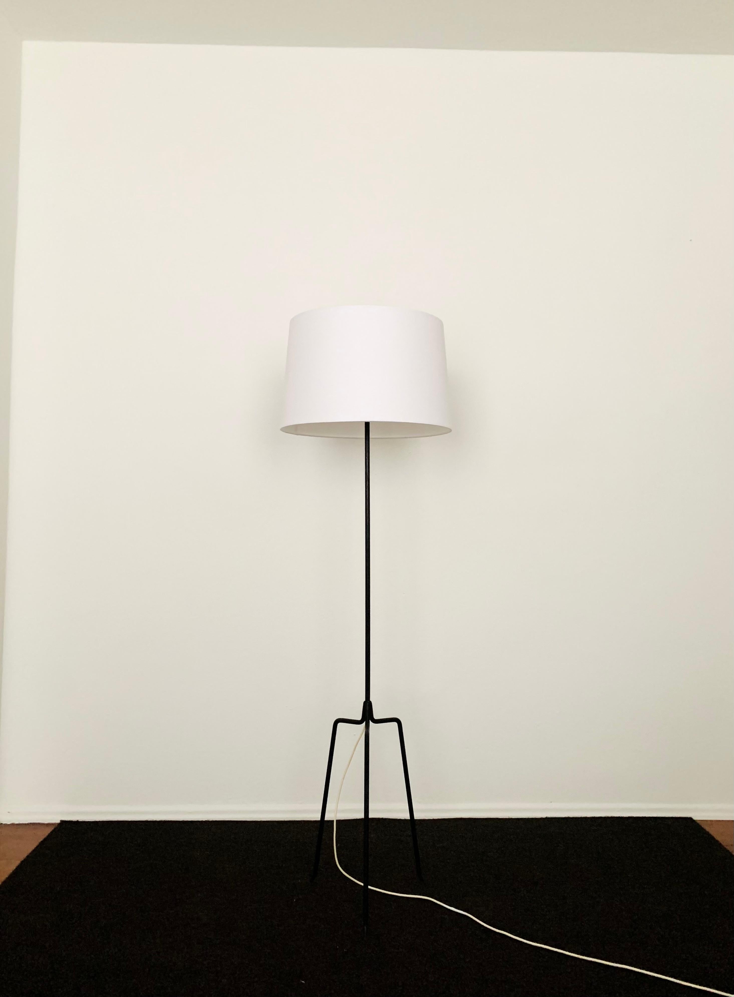 Mid-Century Modern Tripod Metal Floor Lamp For Sale
