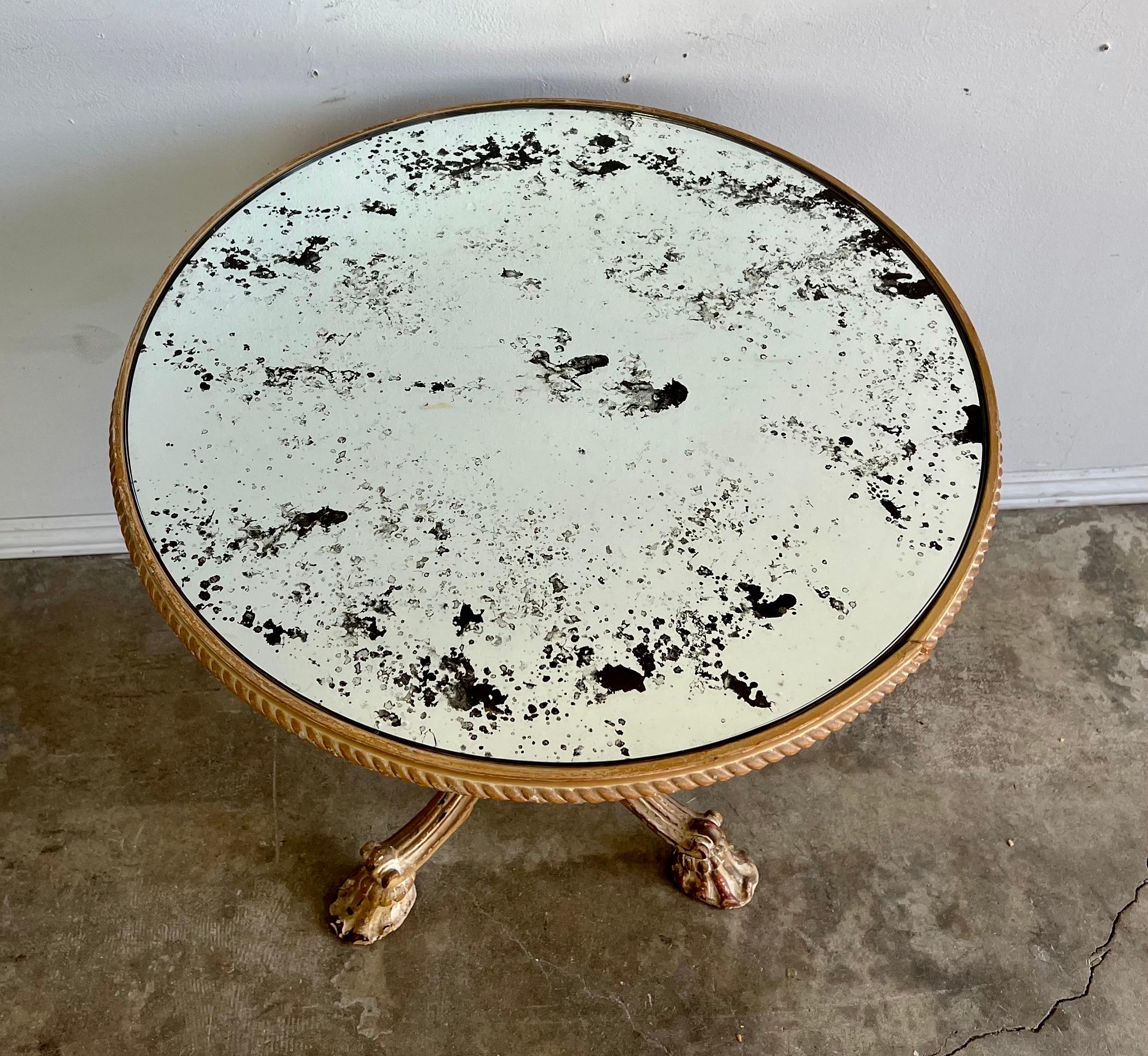 Tripod Mirror Top Table w/ Carved Cherubs 3