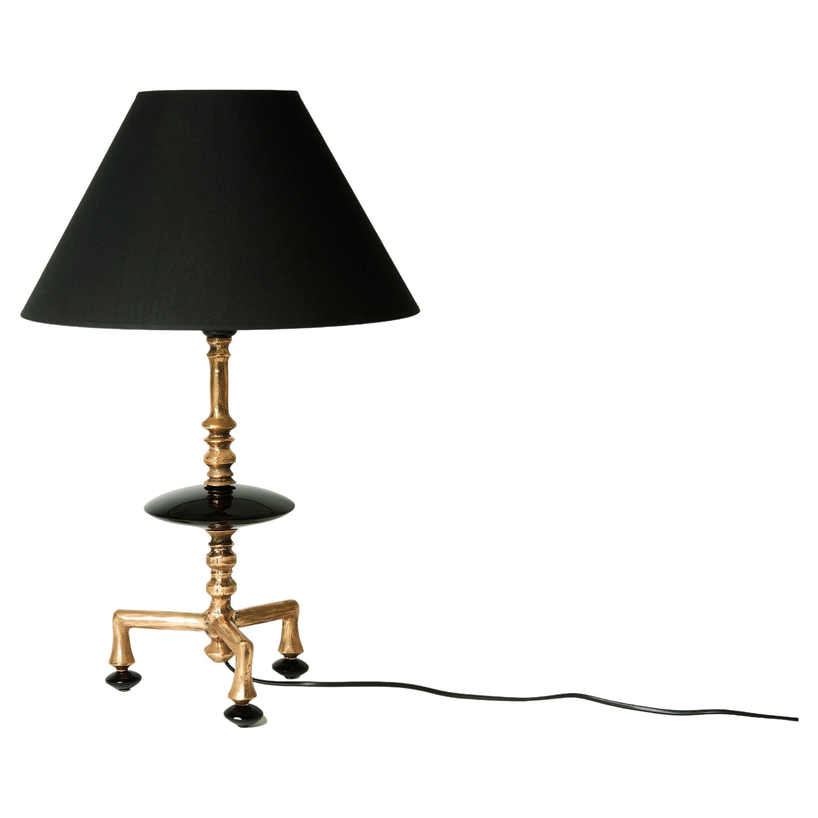 Tripod Obsidian Lamp by Romain Barré For Sale