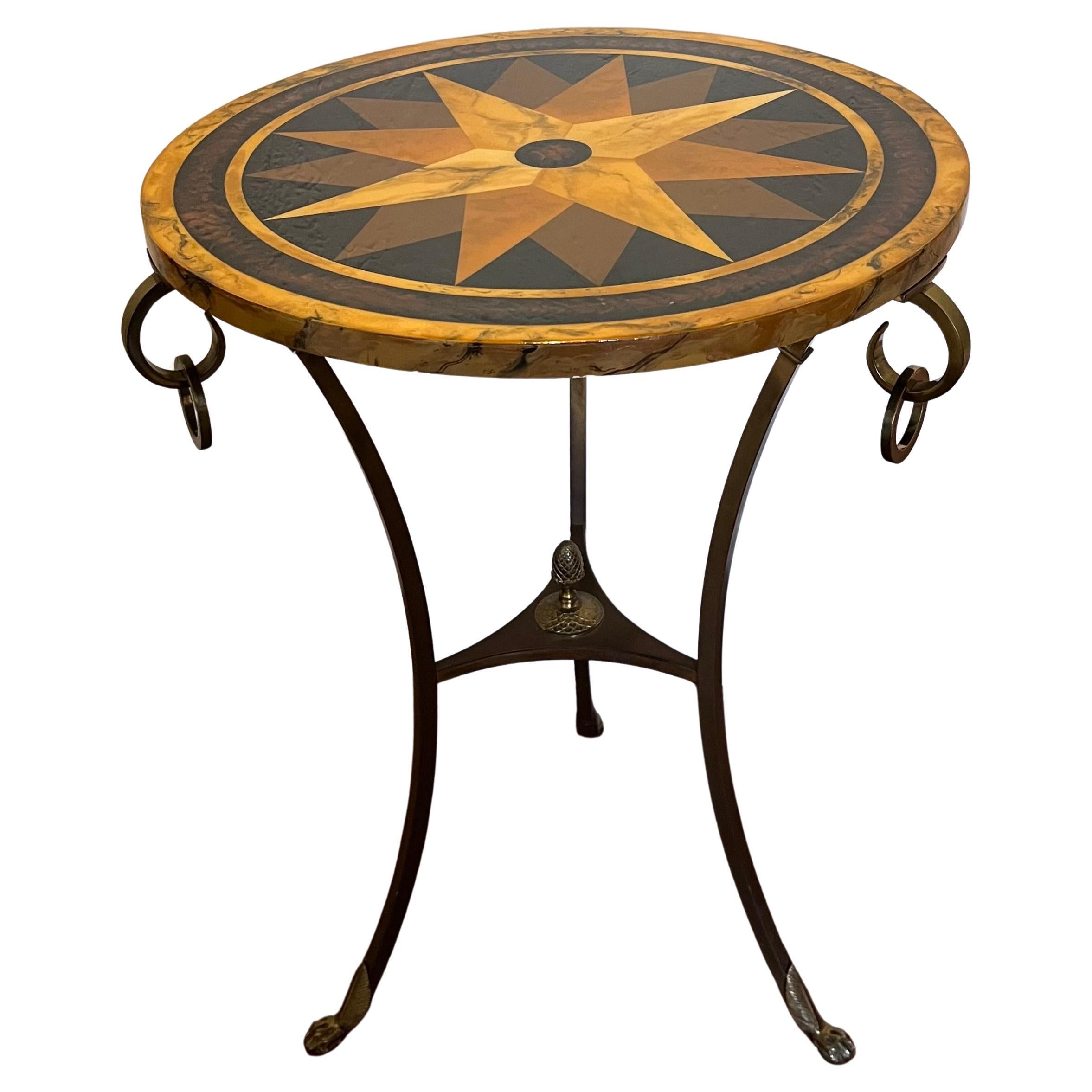 Tripod Pedestal Table - Maison Charles (signed) - France - 20th Century For Sale