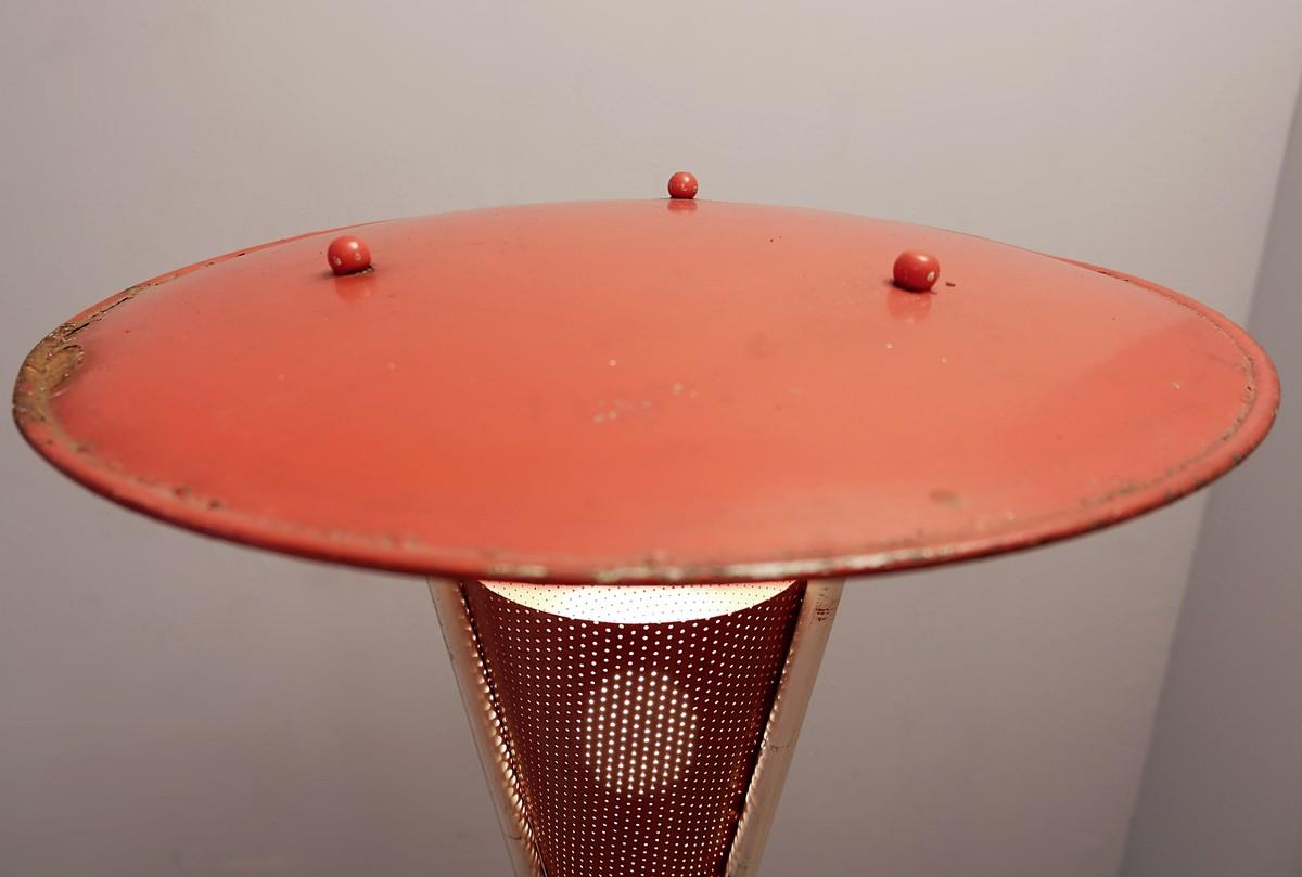 Tripod Perforated Metal Floor Lamp, 1950s 2