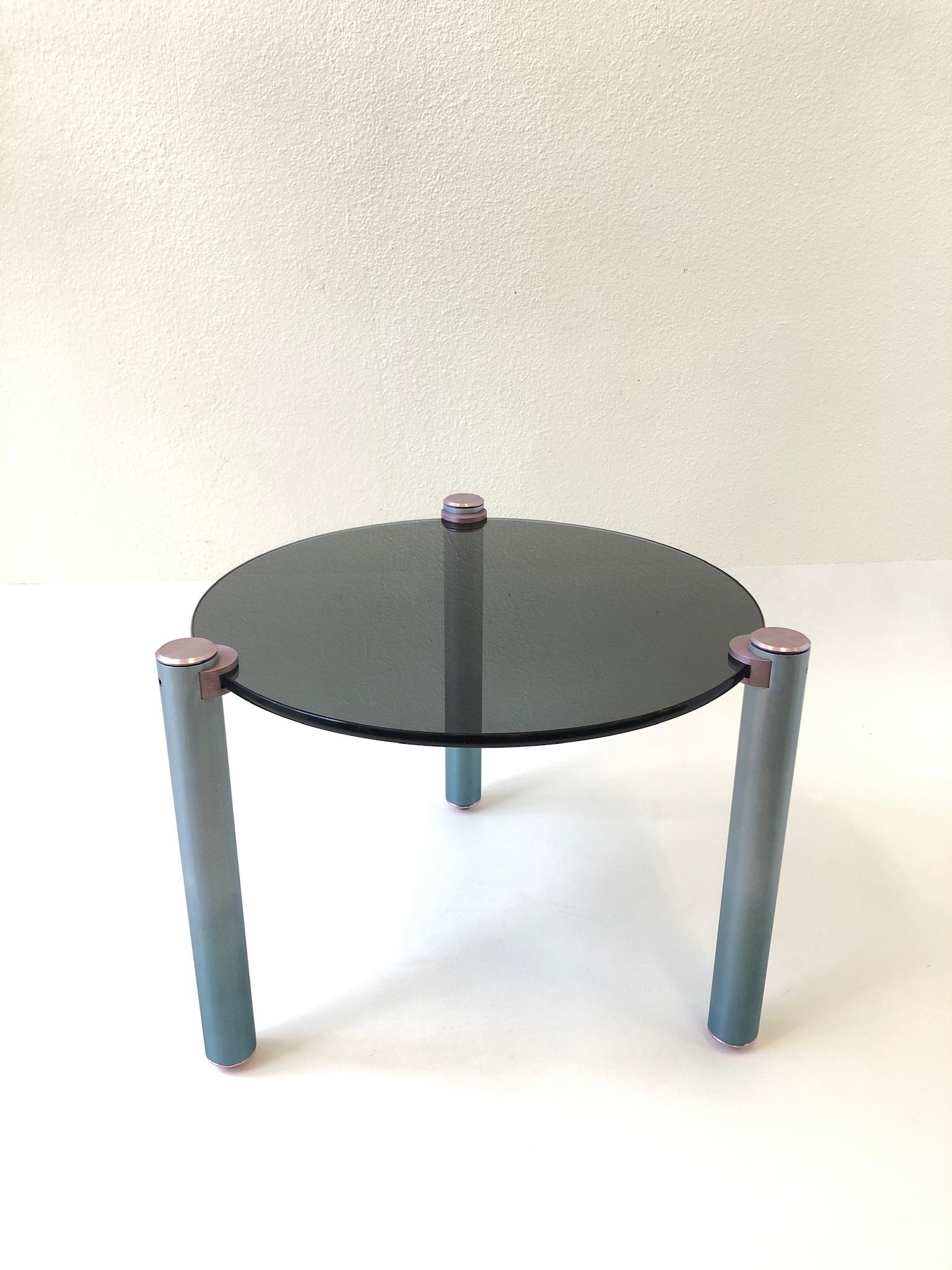 Post-Modern Tripod Postmodern Side Table For Sale